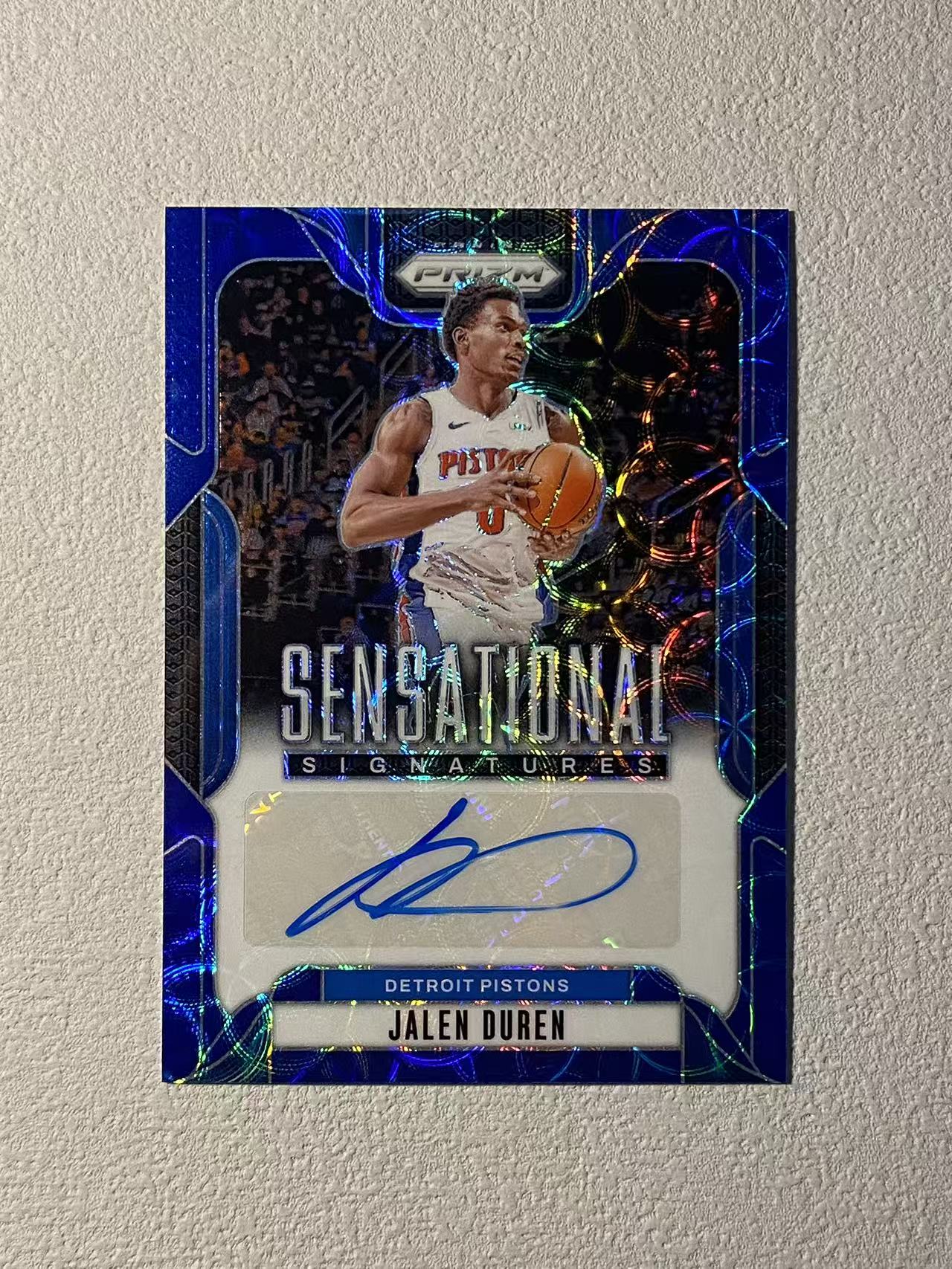2024-25 Panini Prizm Jalen Duren pz 活塞 杰伦 杜伦 /35编 低编 签字 ss签 圈圈折 折射 收藏必备