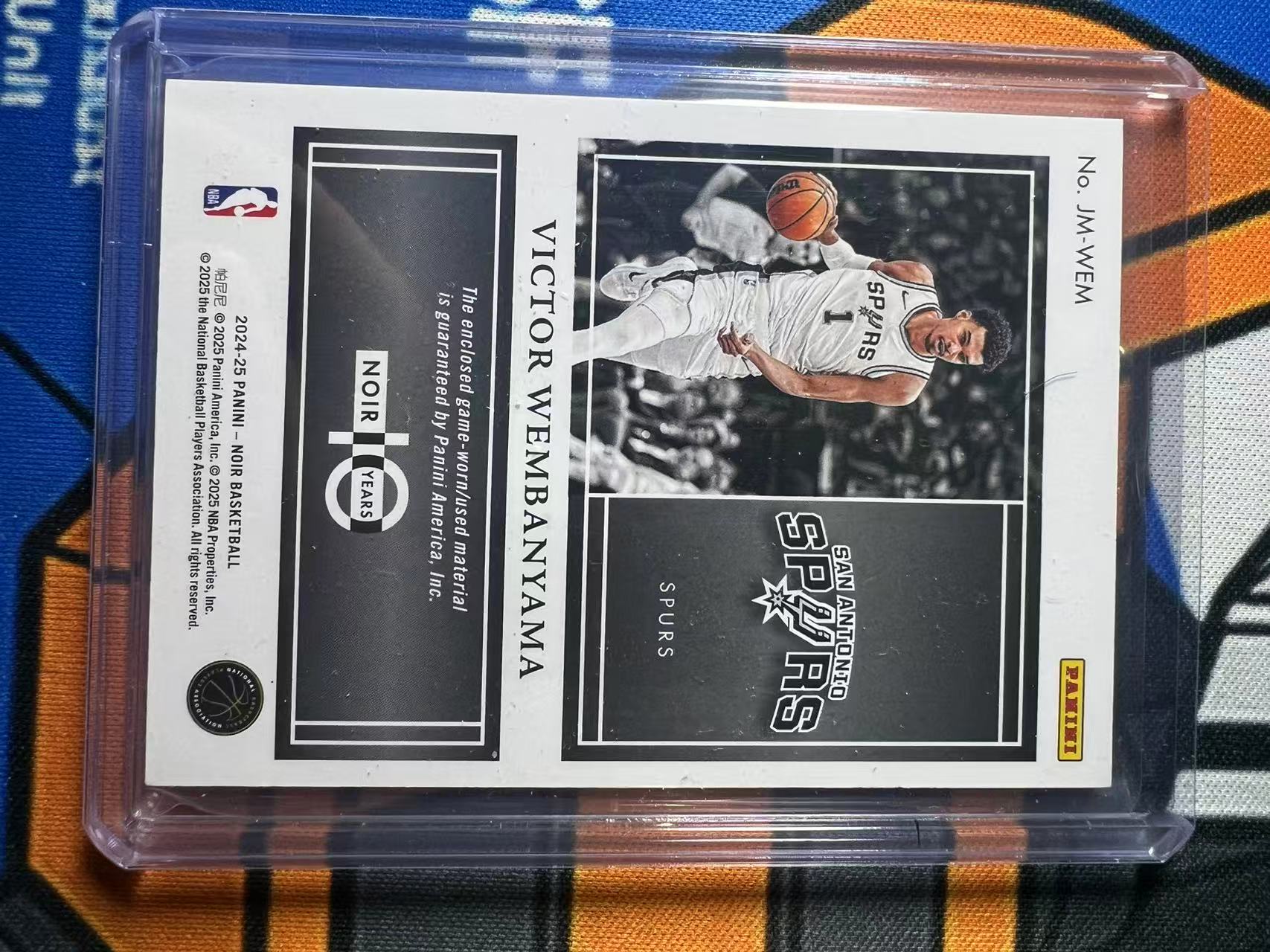 2024-25 Panini Noir Victor Wembanyama 【GT专卖】维克托 文班亚马 5/5编 大窗球衣 3色Patch 成色如图