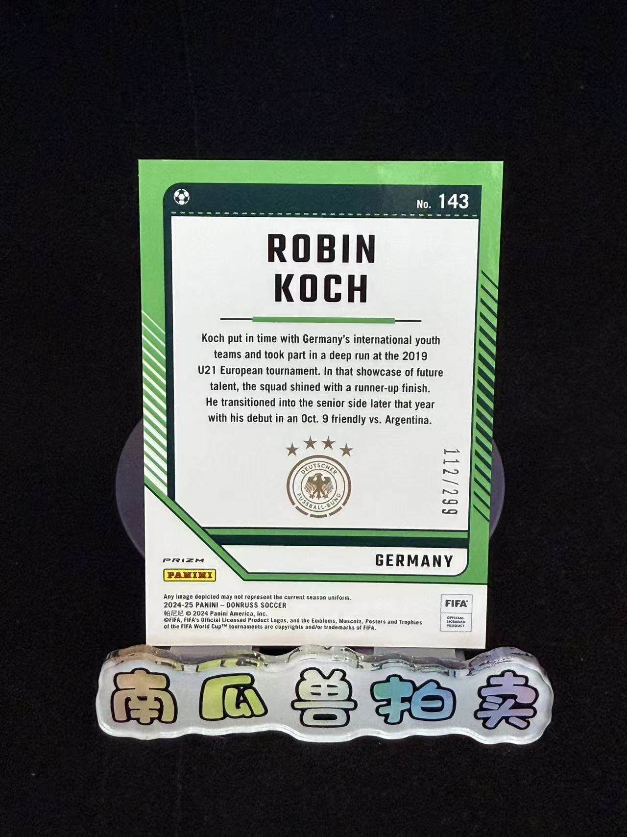 2024-25 Panini Donruss Robin Koch 杜蕾斯 德国 罗宾 科赫 299编 红折 折射 不保卡品 南瓜兽瓜哥12.1