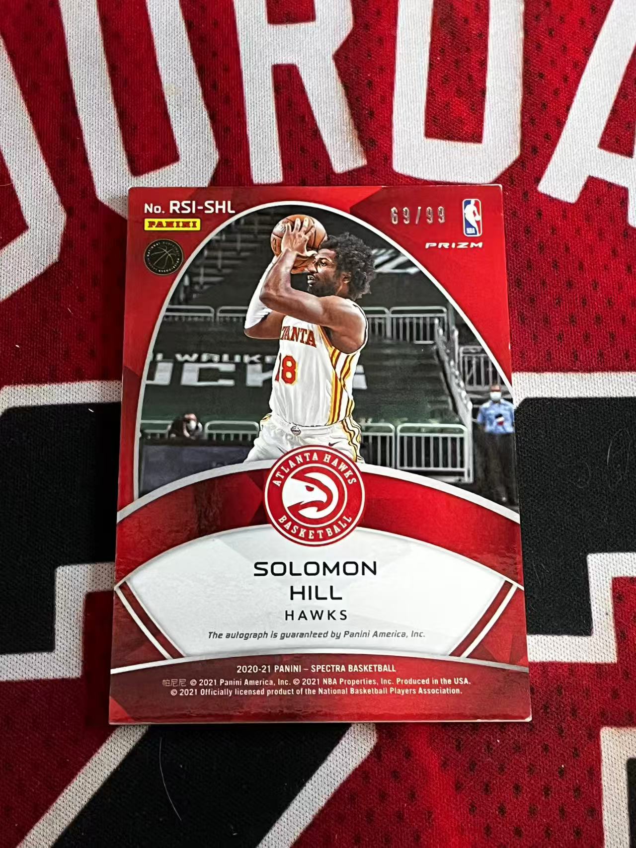 【接寄拍】2020-21 PANINI SPECTRA 光谱系列 老鹰 所罗门希尔 99编 签字卡 RADIANT签 银折 折射 专收凑套必备【烂臭嘴拍卖】