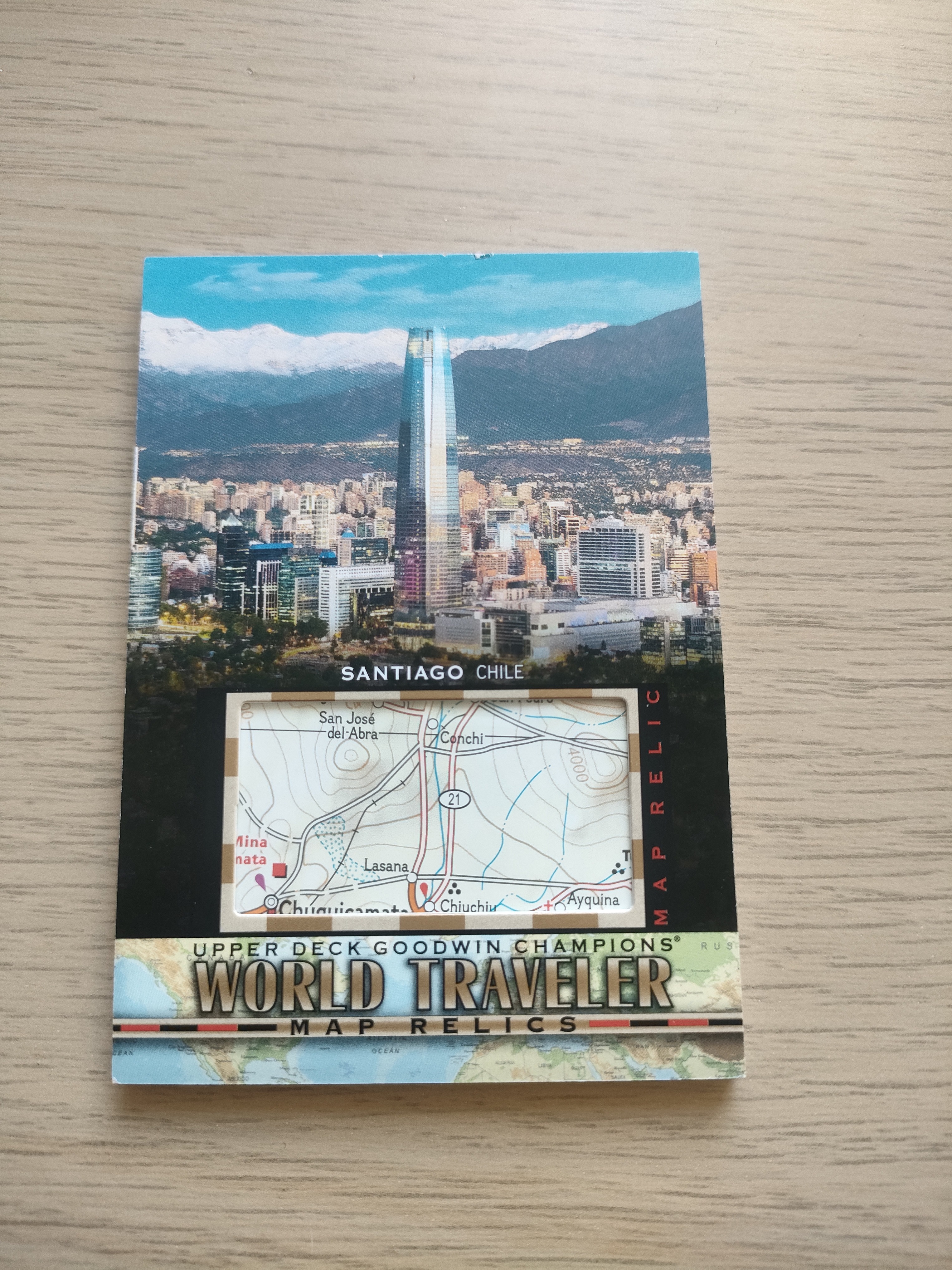 【承接代卖】2021 Goodwin World Traveler Map Upper Deck 古德温世界旅游地图卡 智利圣地亚哥 P334