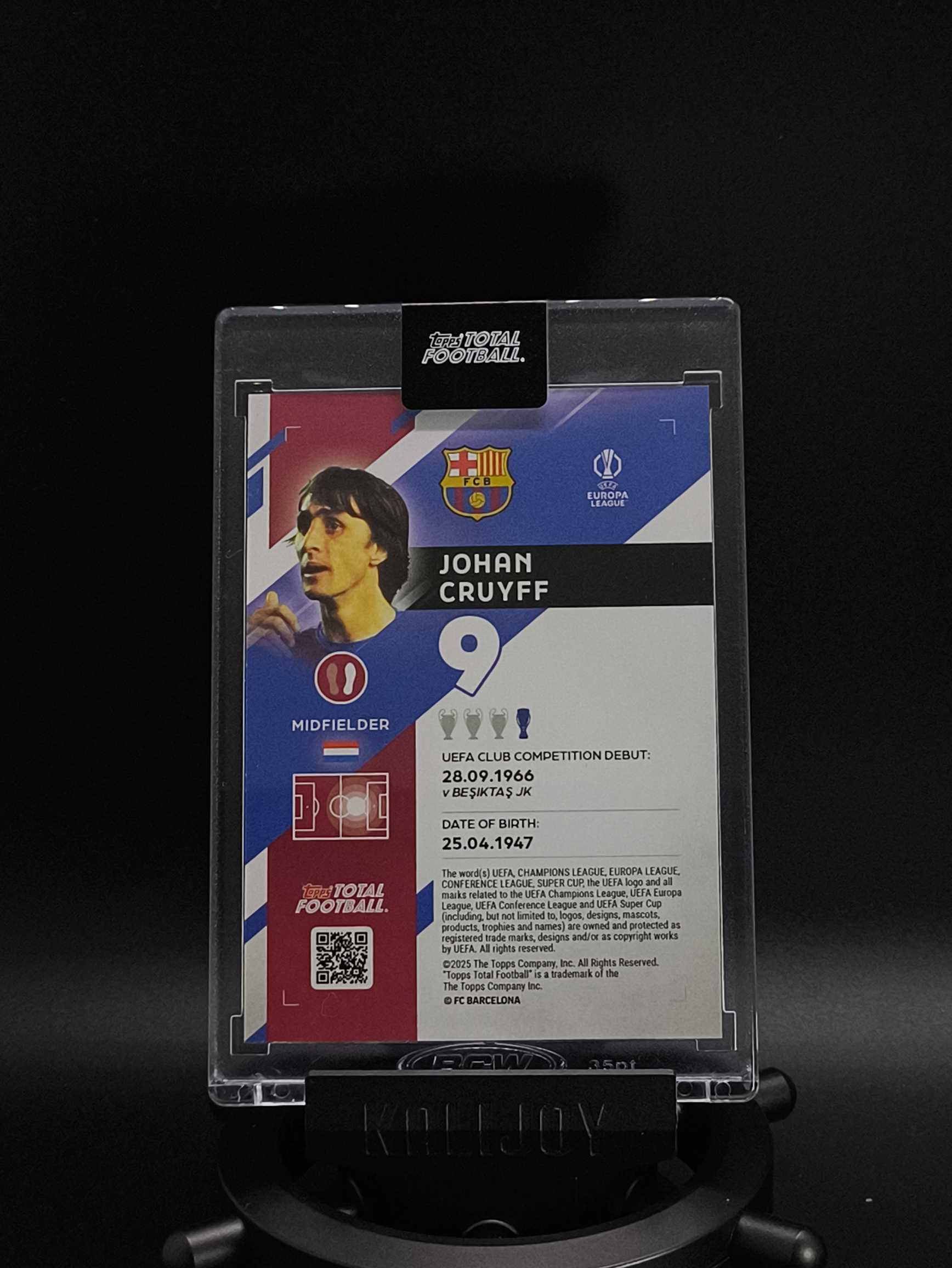2025-26 Topps Total Football Johan Cruyff 约翰·克鲁伊夫 足球教父 克鲁伊夫 巴塞罗那 巴萨 荷兰 6/25编 TTF 原封砖