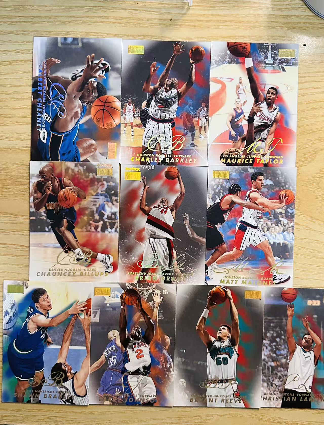 1998 SkyBox nba Charles Barkley 嘿嘿代卖 印签 巴克利 比卢普斯 金笔 10张打包lot 老卡 老特 实卡精美 收藏必备