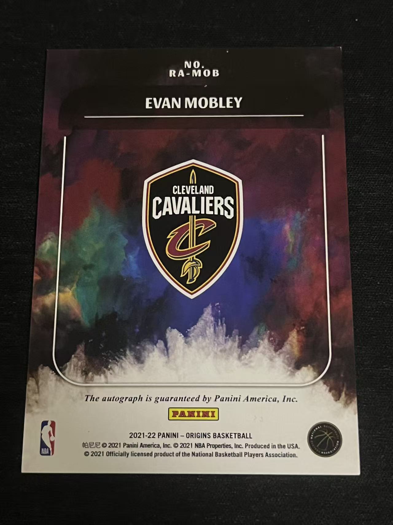 2021-22 Panini Origins Evan Mobley RC 起源 骑士 埃文-莫布利 新秀 签字 卡签
