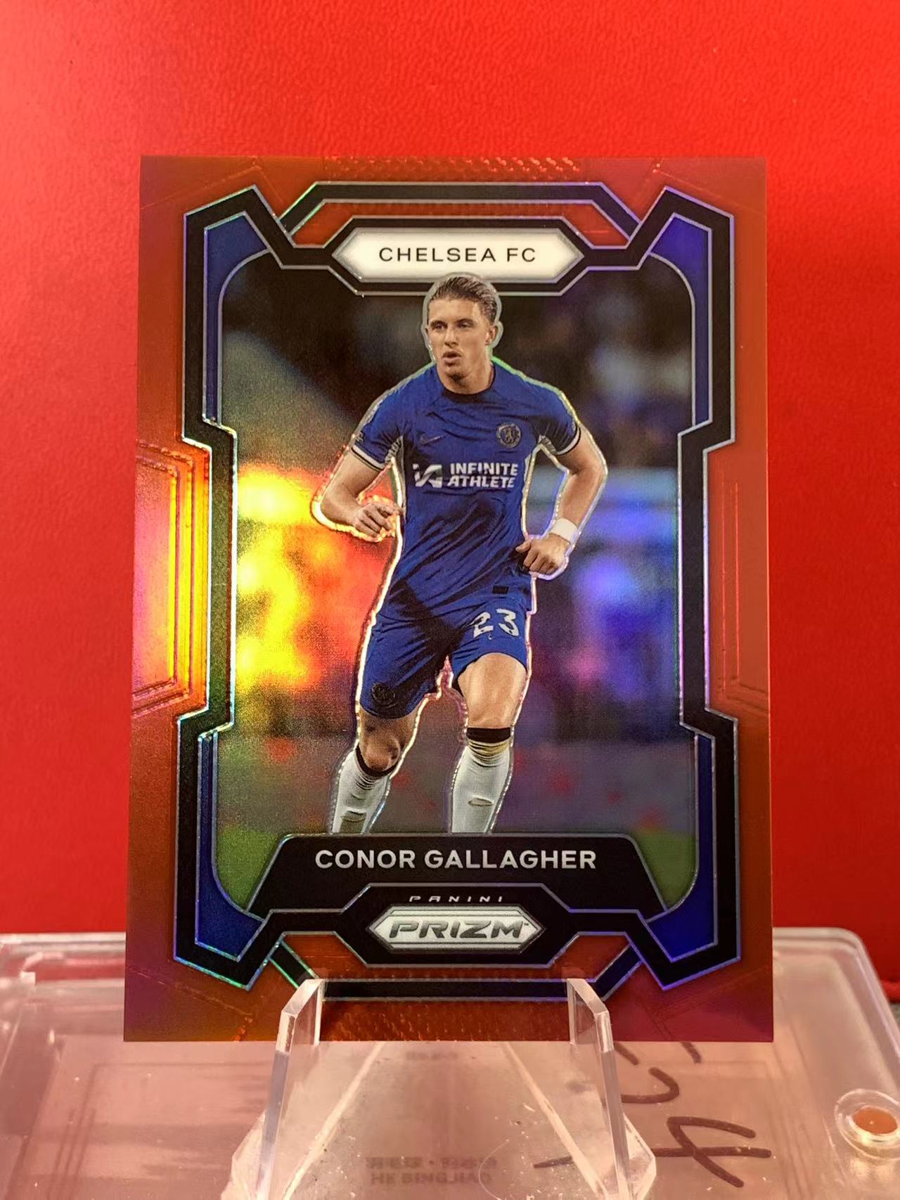 (詹叔代拍)2023-24 Panini Prizm Conor Gallagher 加拉格尔 切尔西 英超 马竞 069/199编 红折 顺丰寄付 泰山