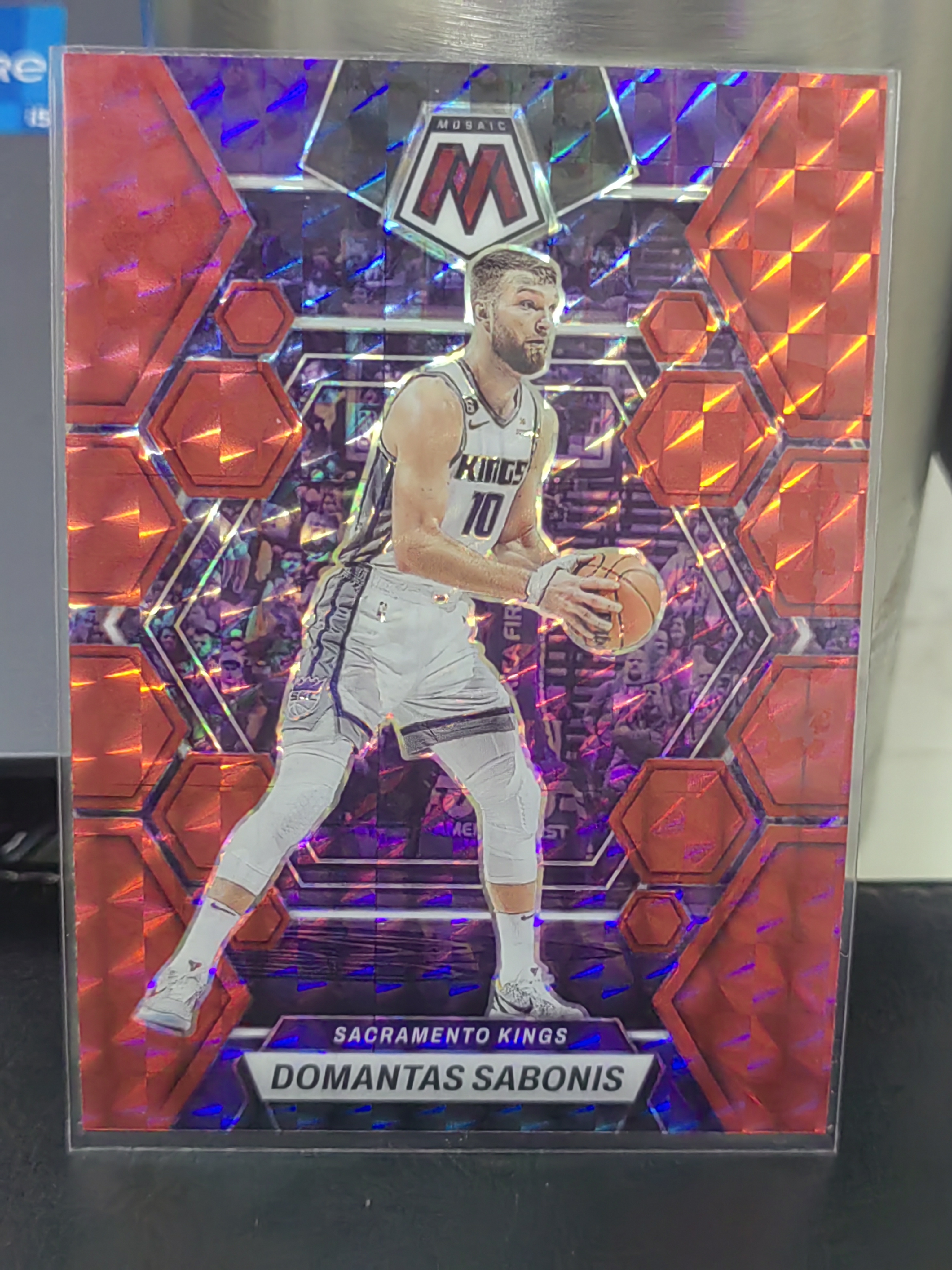 2022-23 Panini Mosaic Domantas Sabonis 马赛克 红折 红格子折 多曼塔斯 萨博尼斯 国王 小萨博尼斯 篮 白边白角 不保卡品 卡品如图