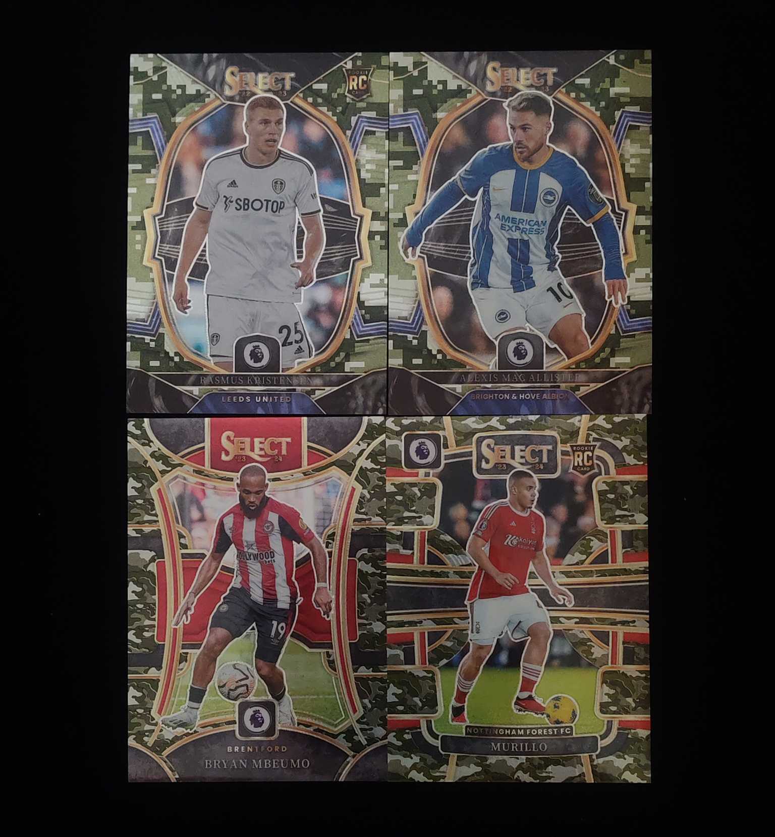 2022-23 Panini Select Alexis Mac Allister 布莱顿 225编 利兹联 克里斯滕森 225编 小蜜蜂 姆贝乌莫 175编 森林 穆里略 175编 4张 lot