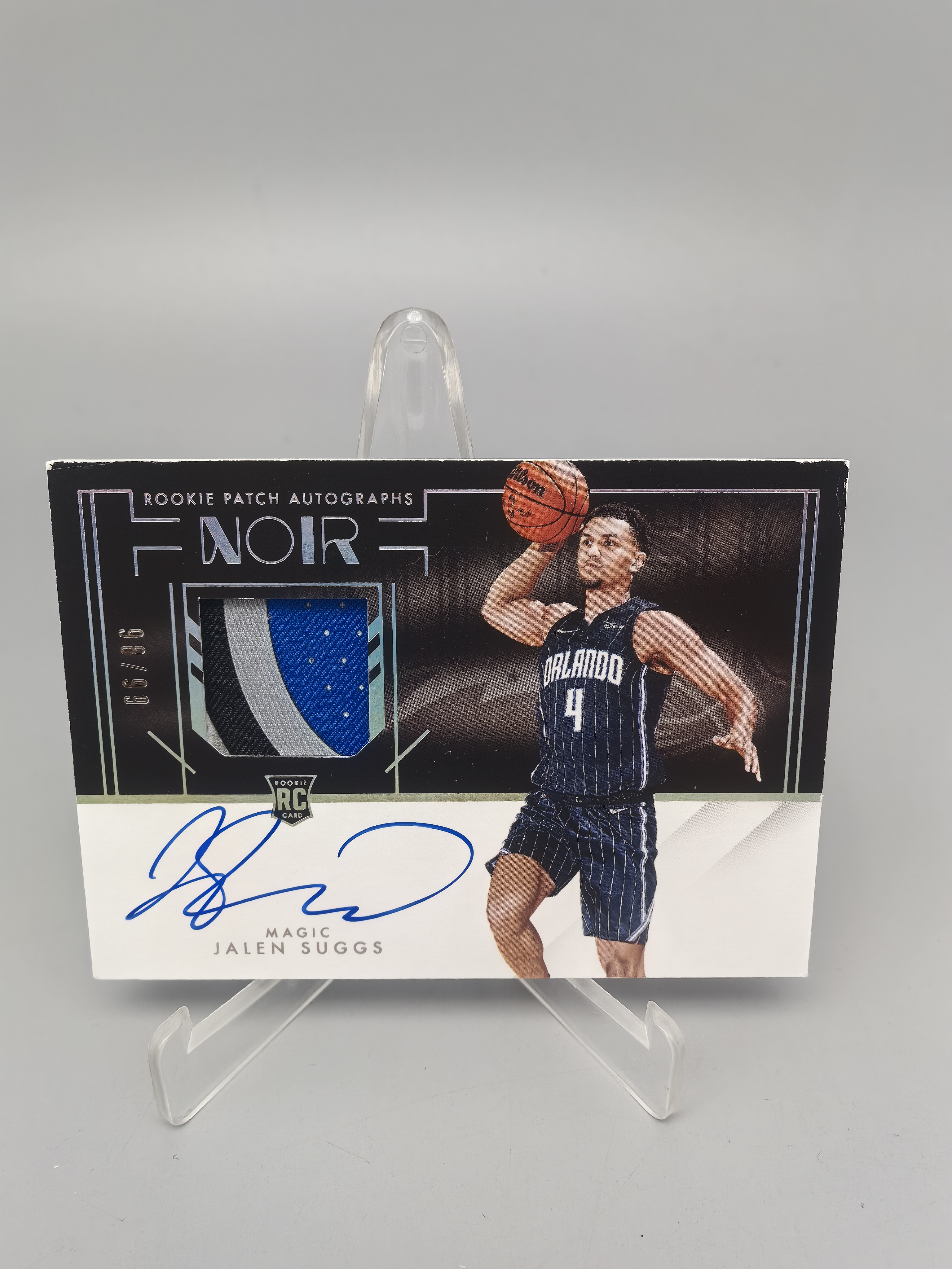【坚果卡牌代拍】2021-22 Panini Noir Jalen Suggs 诺尔 魔术 杰伦萨格斯 新秀RC RPA 签字卡签 99编 暴力切割球衣 瑕疵如图 阿顺1025