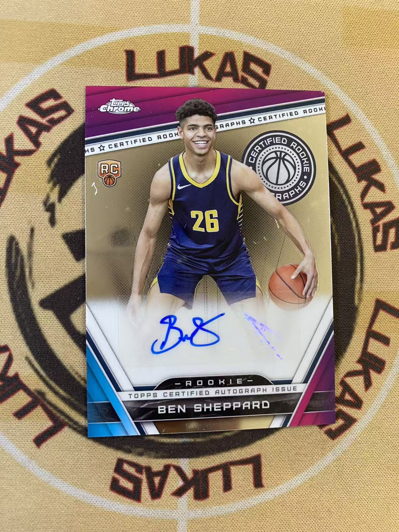 撸卡厮 Lukas 2024 Topps 步行者 潜力新秀 本 谢泼德 新秀签字卡 新秀签(青)