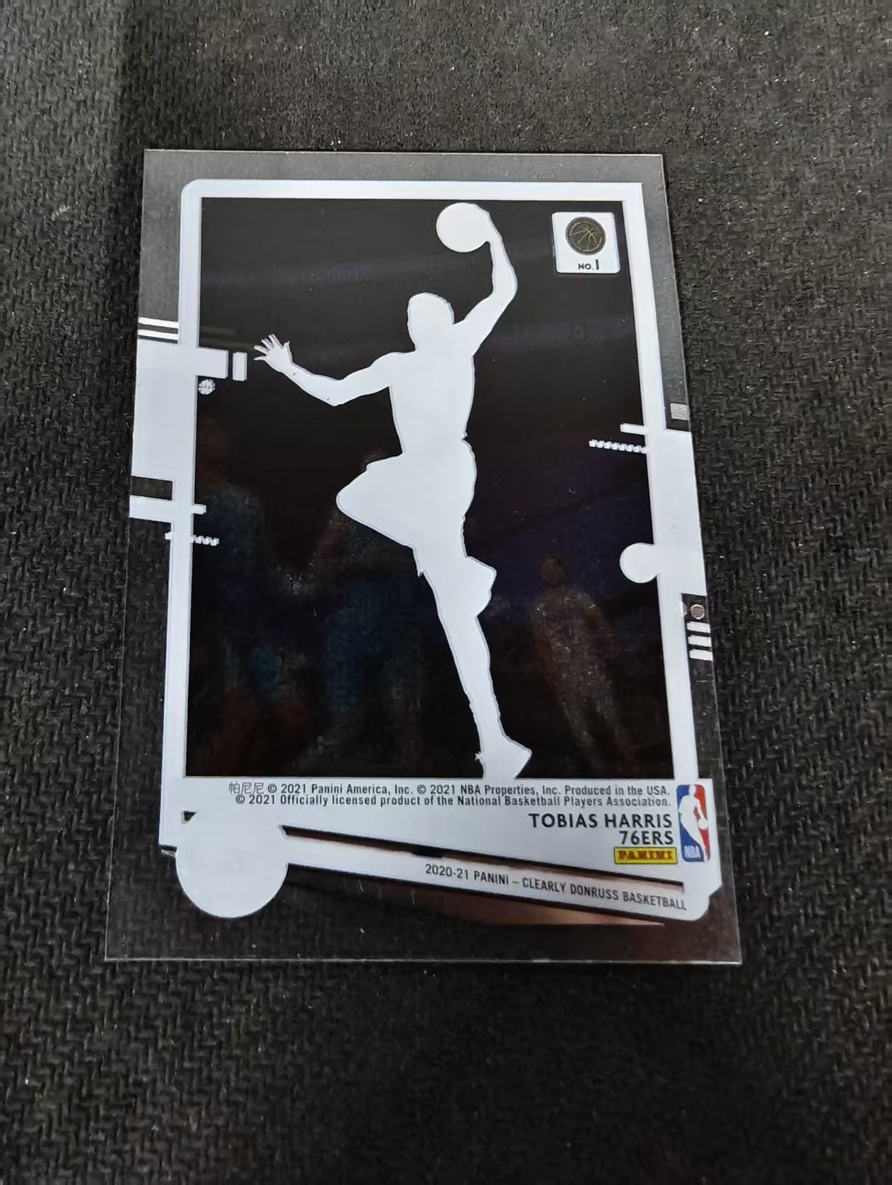 2020-21 Panini Clearly Donruss tobias harris 76人 托比亚斯 哈里斯 杜蕾斯 胶片 划痕 边角瑕疵 #1