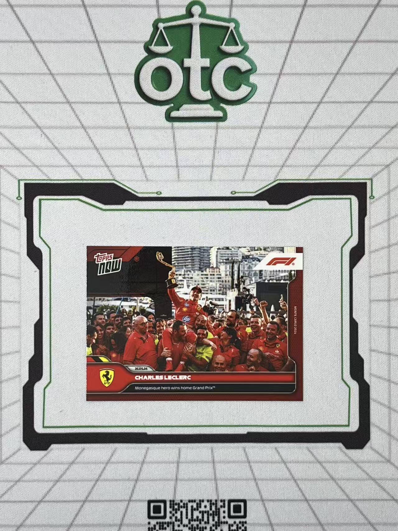 2024 Topps F1 Now Charles Leclerc 【盎司收藏】查尔斯 勒克莱尔 乐扣 时刻 法拉利 摩纳哥主场夺冠 vvww