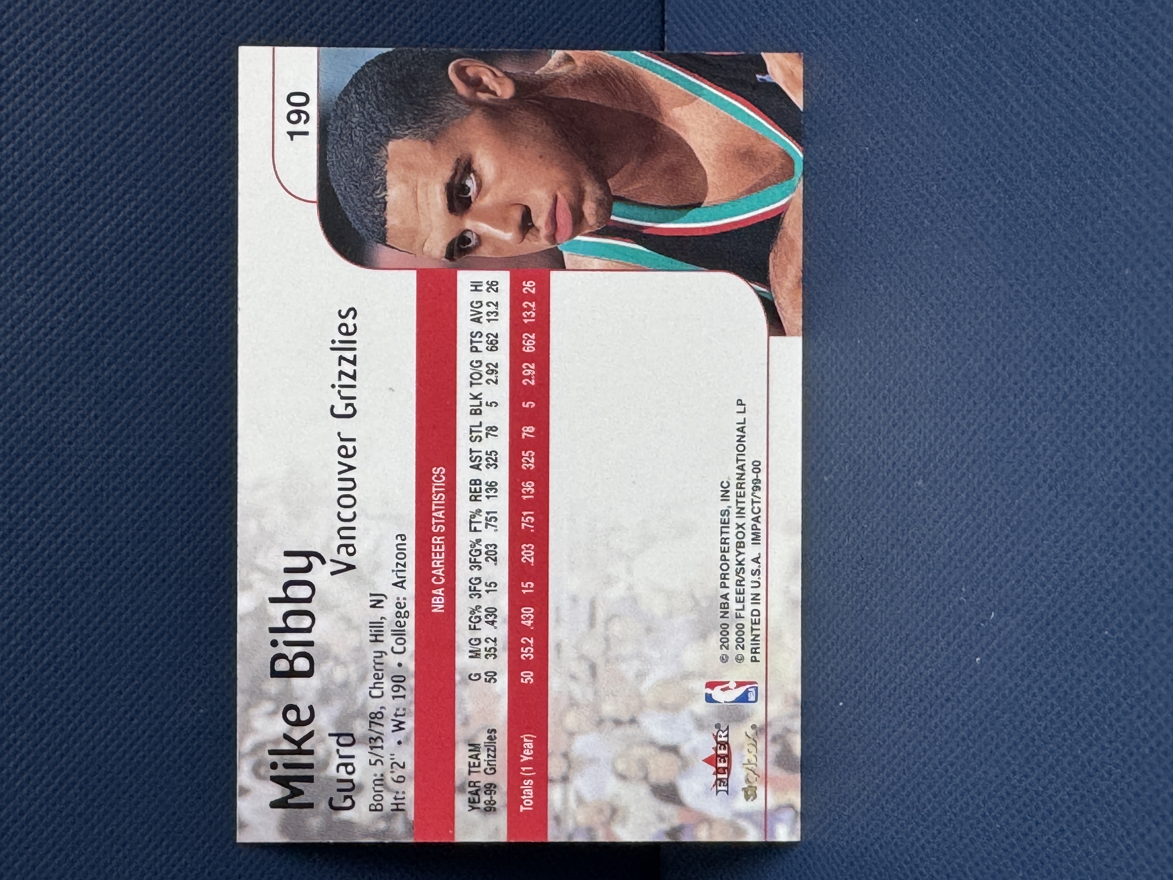 2000 Fleer skybox Mike Bibby 【嗨拆】迈克 毕比 选图精美 完美品相 实卡美如画 值得收藏 臻