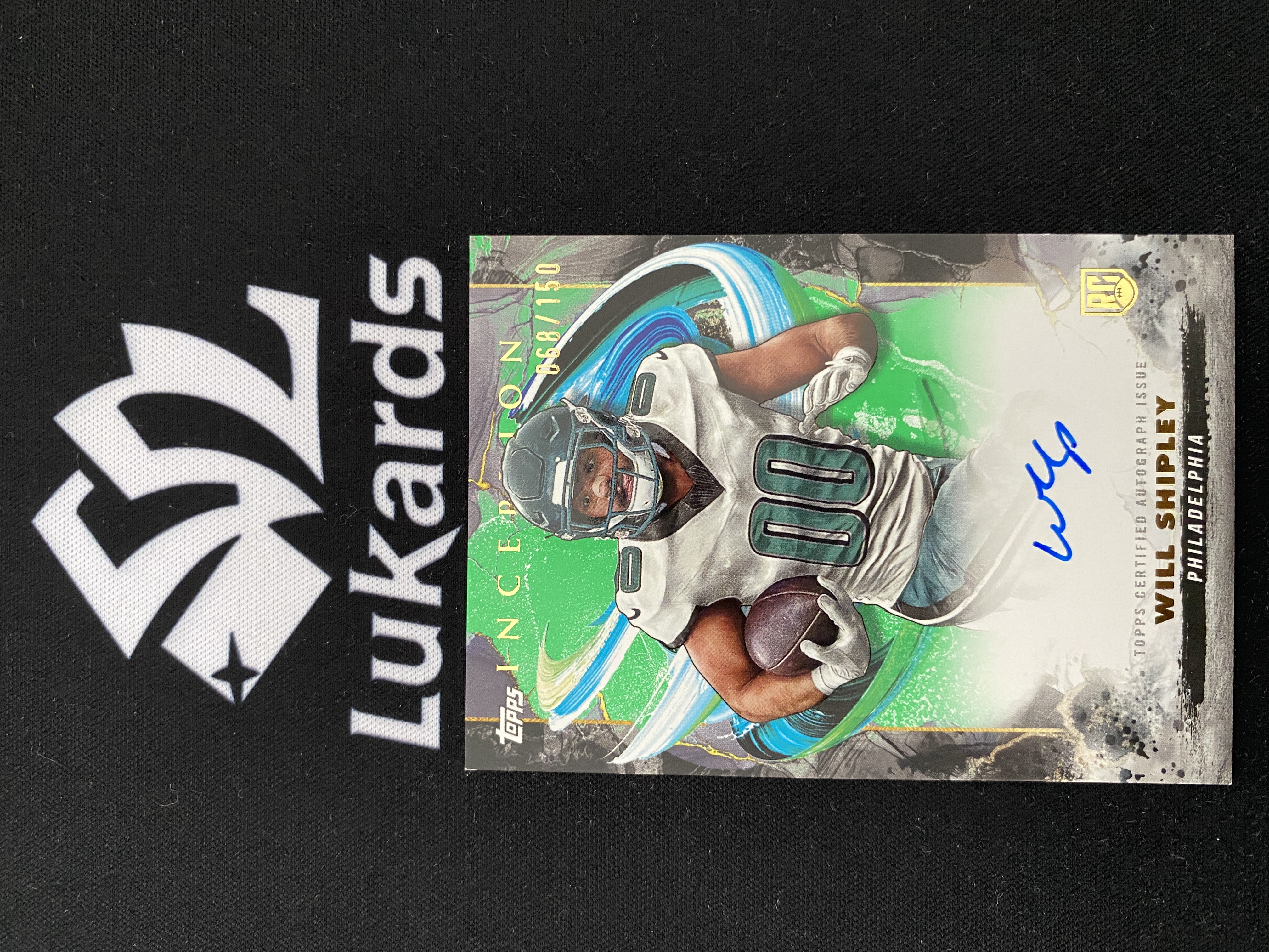 2024 Topps Inception Will Shipley RC 【禄卡拍卖】盗梦空间 威尔 希普利 新秀 卡签 绿折 150编 费城老鹰 4.22-米勒-Z04