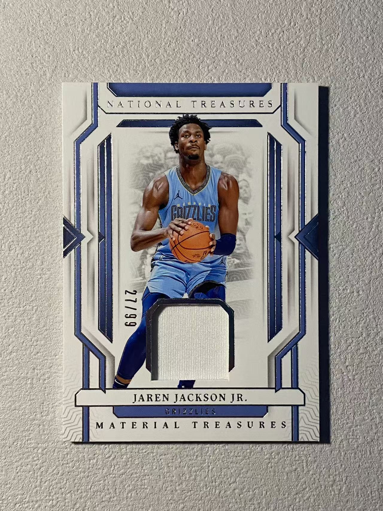 2023-24 Panini National Treasures Jaren Jackson Jr. 国宝 灰熊 小贾伦 杰克逊 jjj /99编 球衣 物料 收藏必备