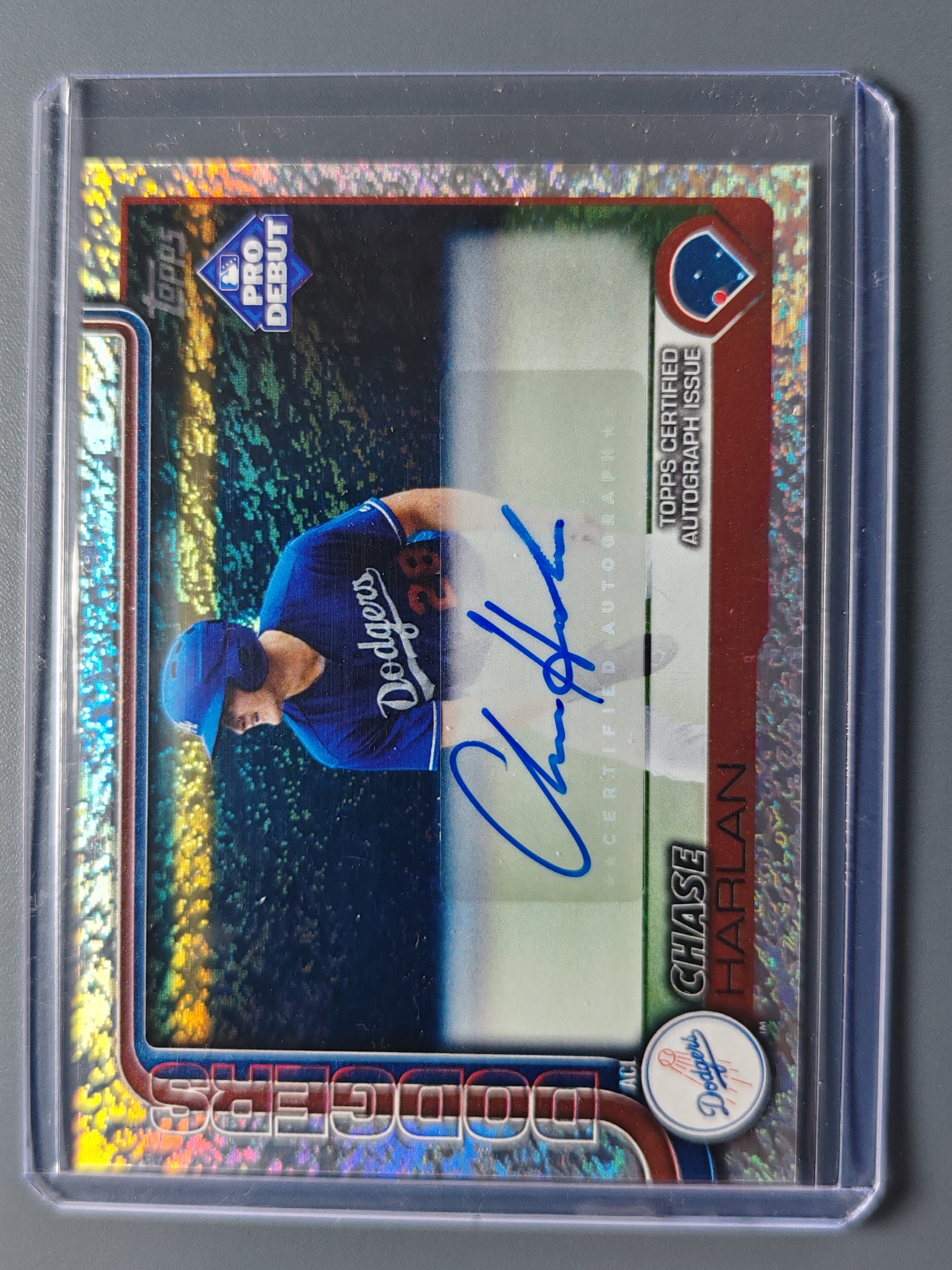 2025 Topps Pro Debut Chase Harlan 道奇 小联盟首秀 签字!175编!折射!【9527】