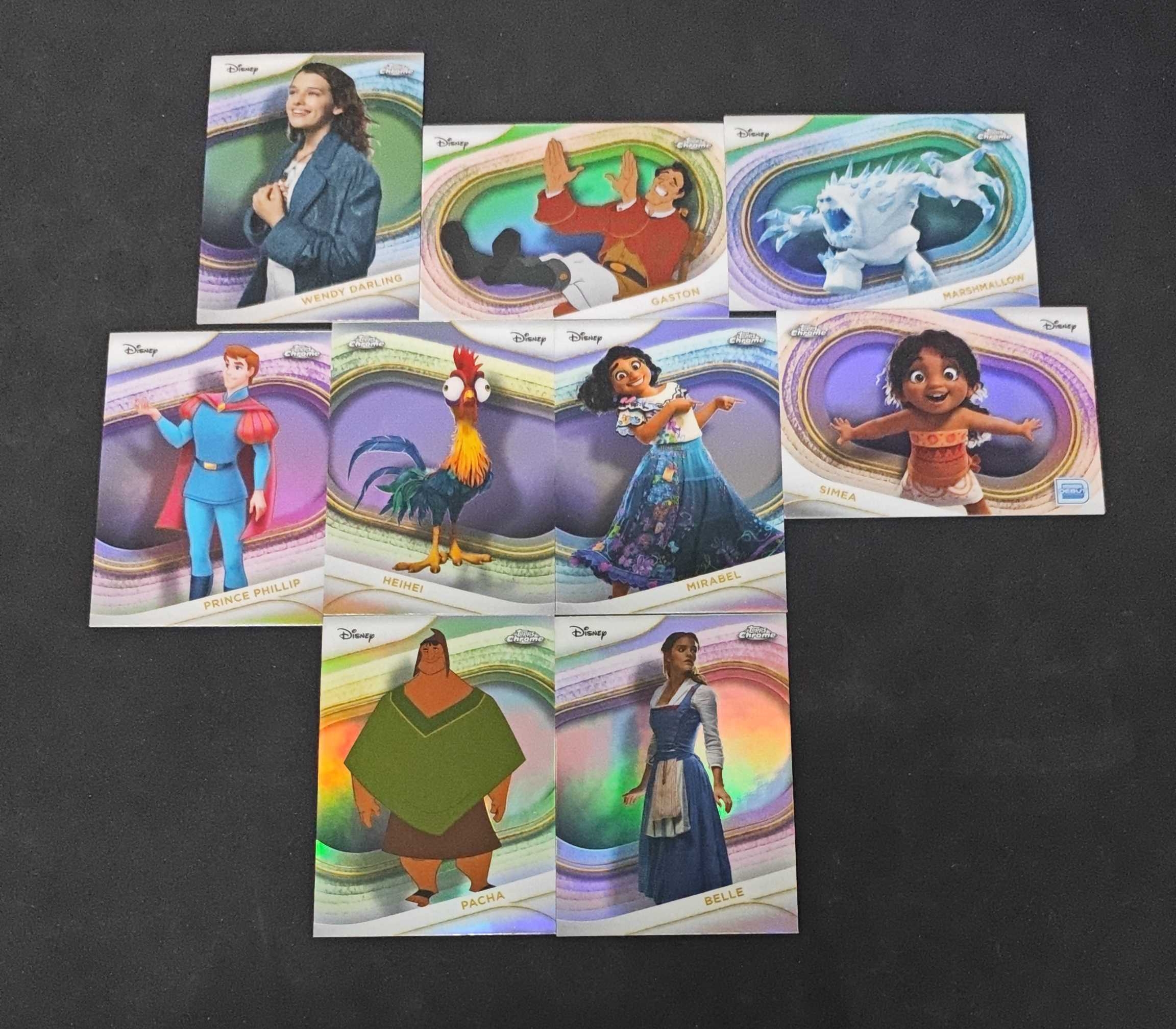 2025 Topps Disney Chrome belle 【SC拍卖】TC 迪士尼 贝儿 嘿嘿 菲力王子 银折 lot 收藏必备(leung)