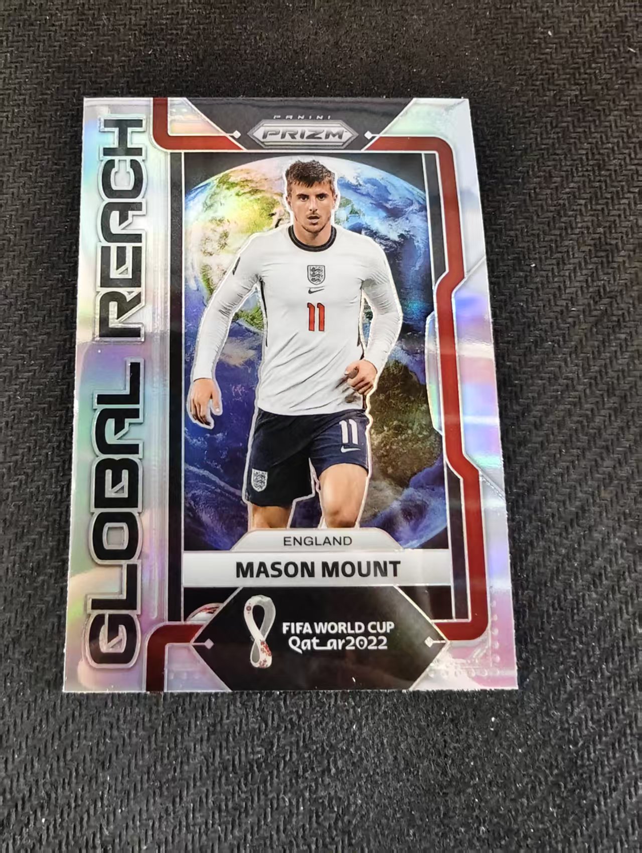 【可合并,不累计】2022 Panini World Cup Prizm Mason Mount 芒特 英格兰 特卡 世界杯 银折 划痕 边角瑕疵 #29