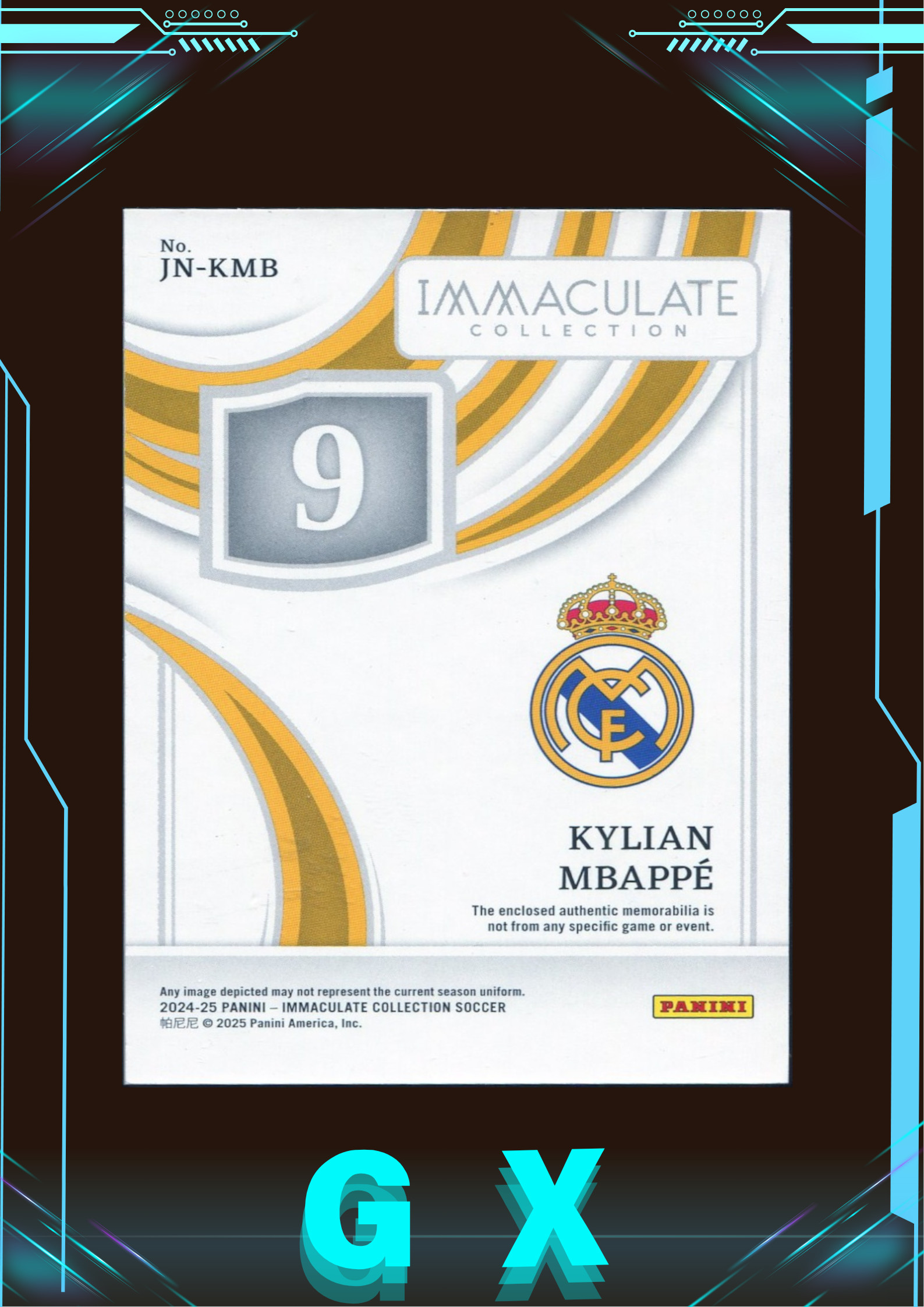 2024-25 Immaculate系列 基利安·姆巴佩 Kylian Mbappe 19/49编 9号 Patch 球衣暴力切割 !【钩玄卡店】Will