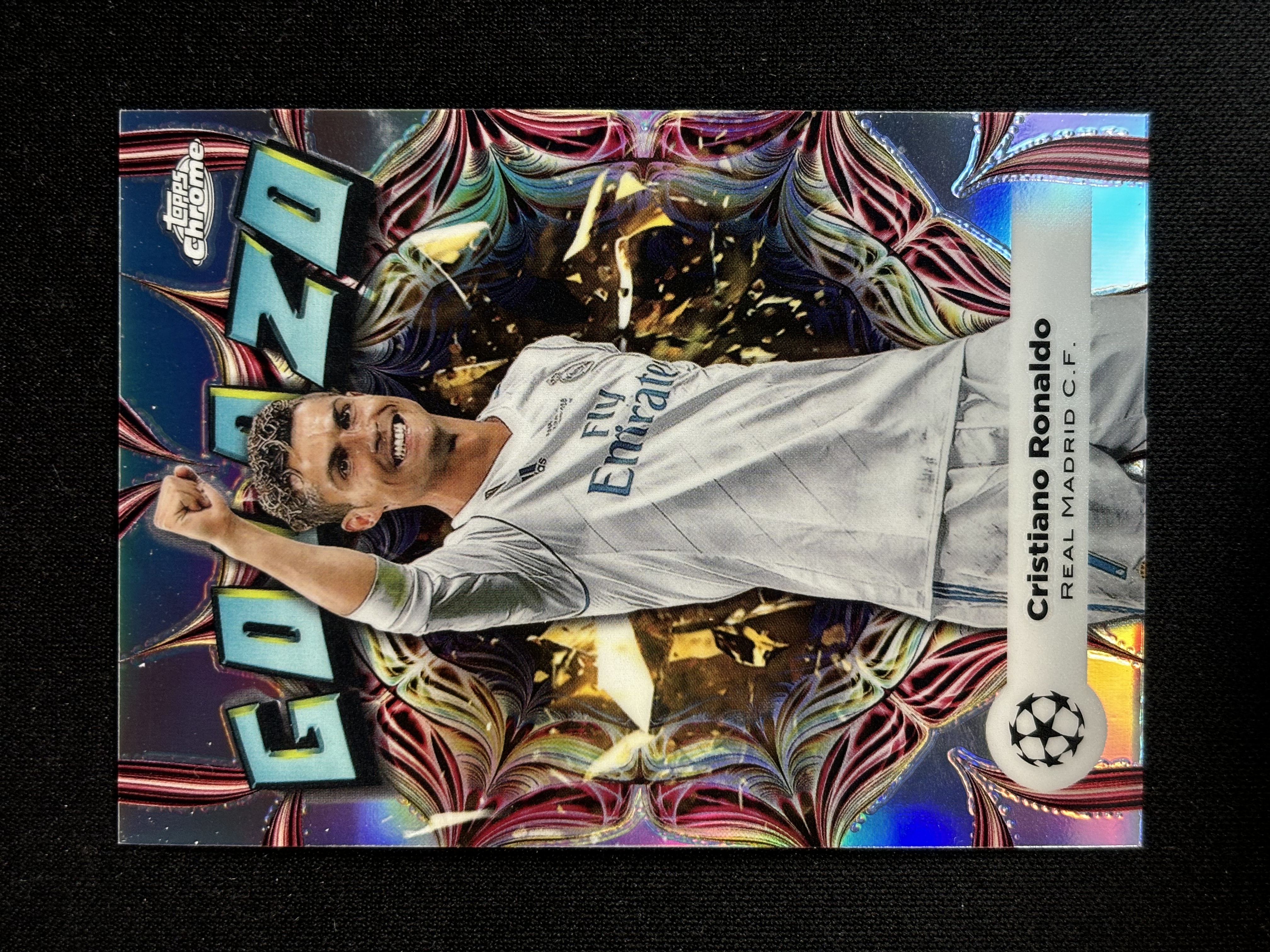 2023-24 Topps Chrome Cristiano Ronaldo 欧冠 西甲 皇家马德里 皇马 C罗 总裁 银折 折射 特卡 专收必备 轻印如图-jinx-【小幻拍卖】A