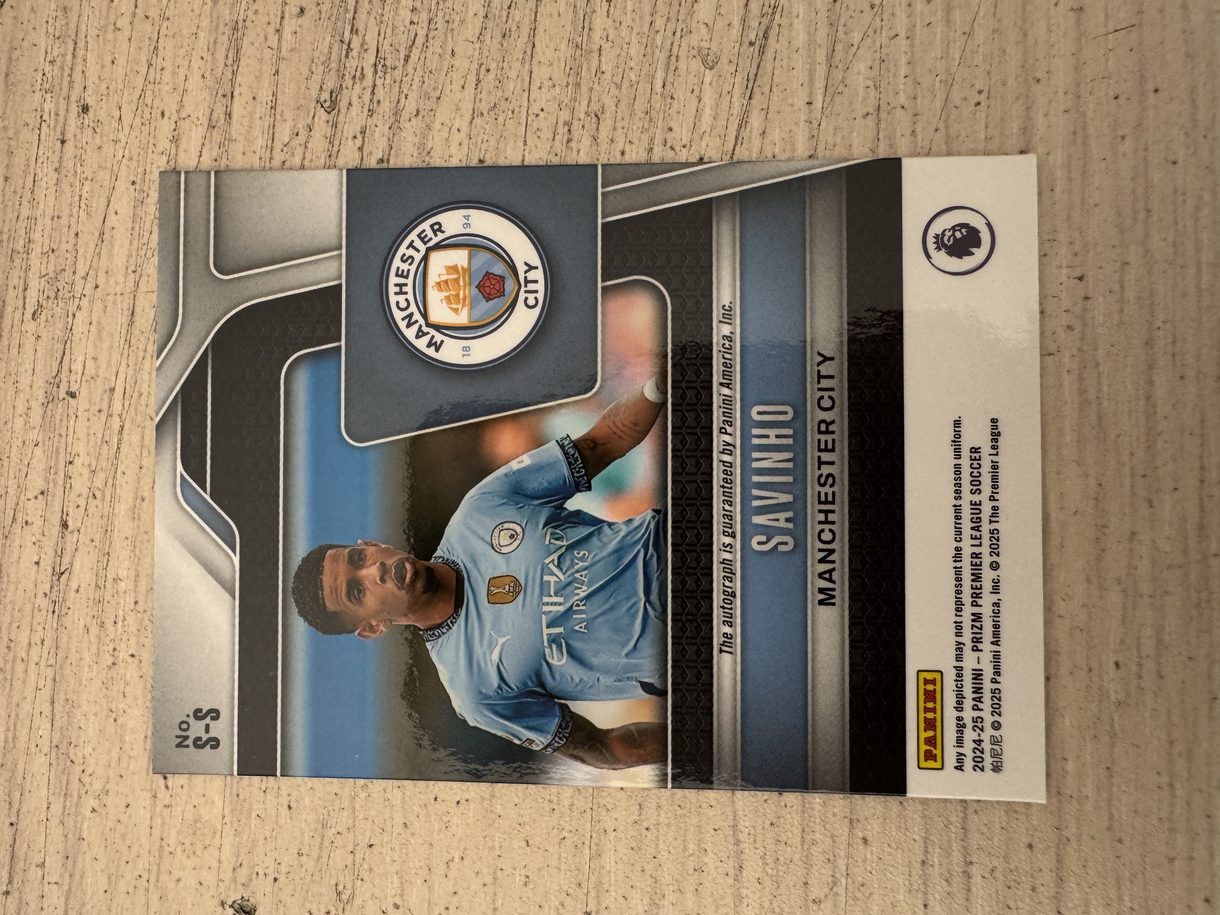 2024-25 Panini Prizm Savinho 英超PZ 曼城 巴西 萨维尼奥 萨维奥 签字 贴签 卡品如图 达达