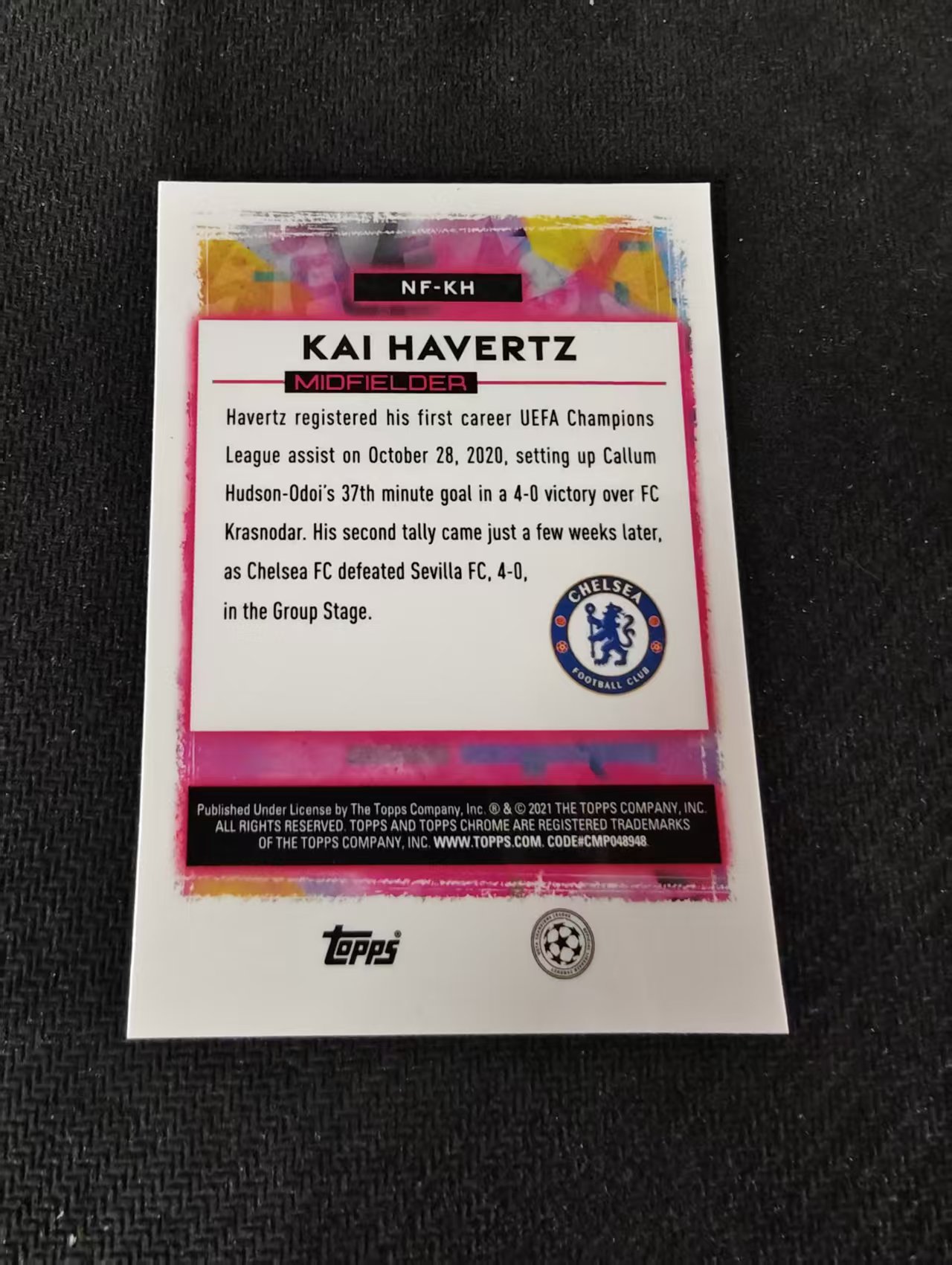 【可合并,不累计】2021 Topps Chrome Kai Havertz 切尔西 哈弗茨 欧冠 电音 联名 大比例 特卡 欧冠 银折 不保卡品 介意勿拍