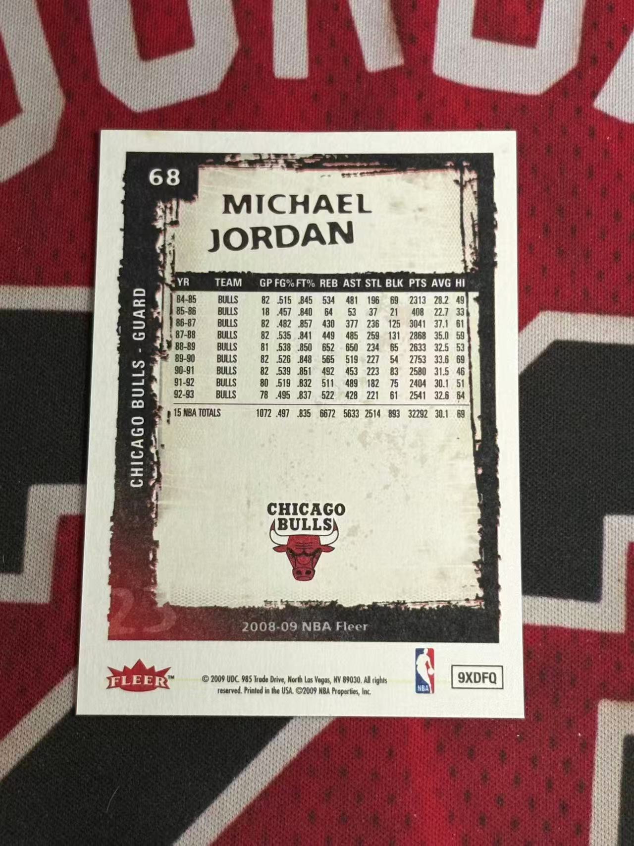 2008-09 NBA FLEER 公牛名宿 飞人 篮球之神 迈克尔乔丹 经典动作选图 记录生涯经典时刻 卡片设计精美 专收凑套必备【烂臭嘴拍卖】