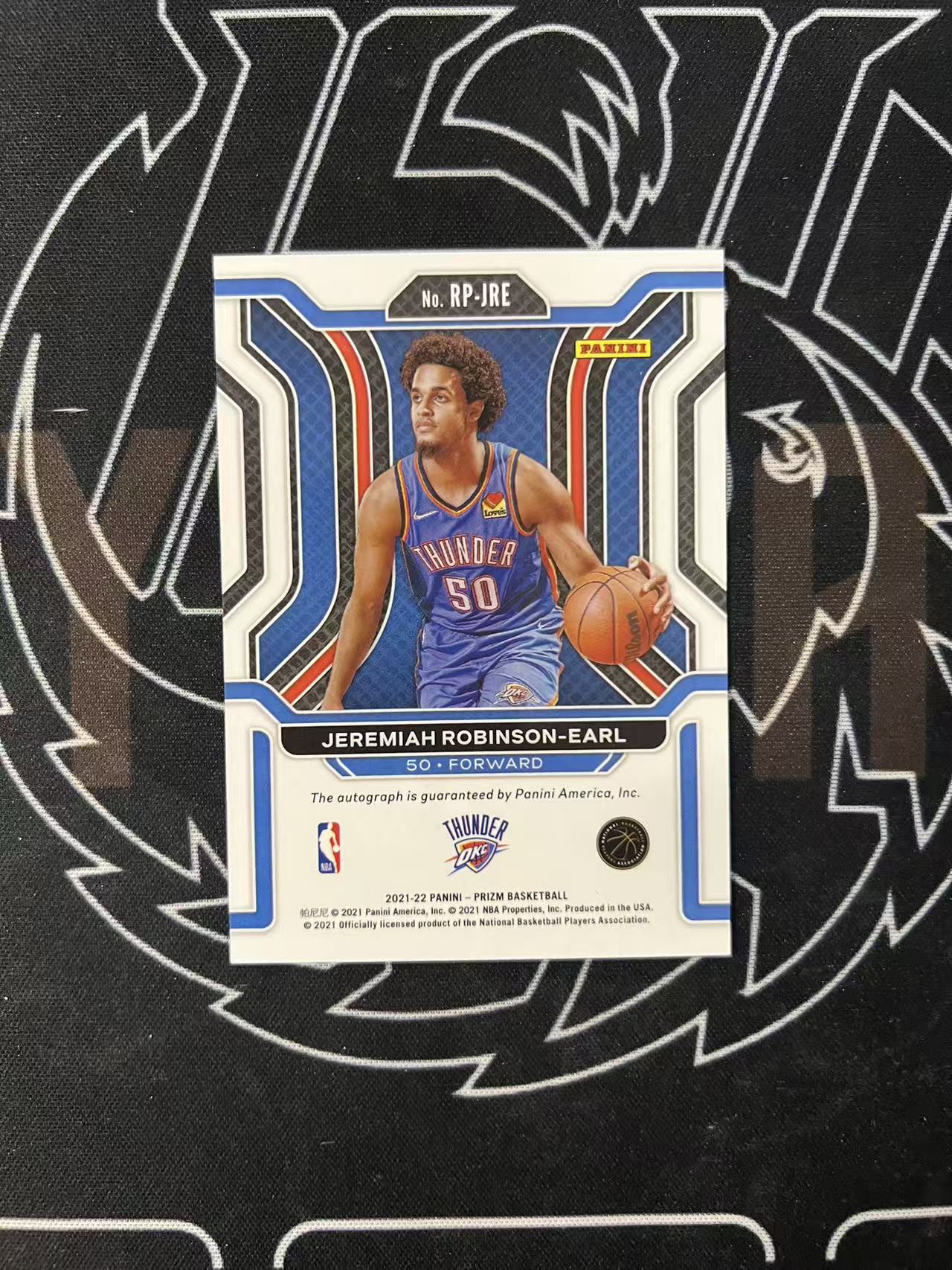 2021-22 Panini Prizm Jeremiah Robinson-Earl RC 【UTF球星卡】fr3 罗宾逊 厄尔 雷霆 新秀 签字 鹈鹕后卫 通行卡品