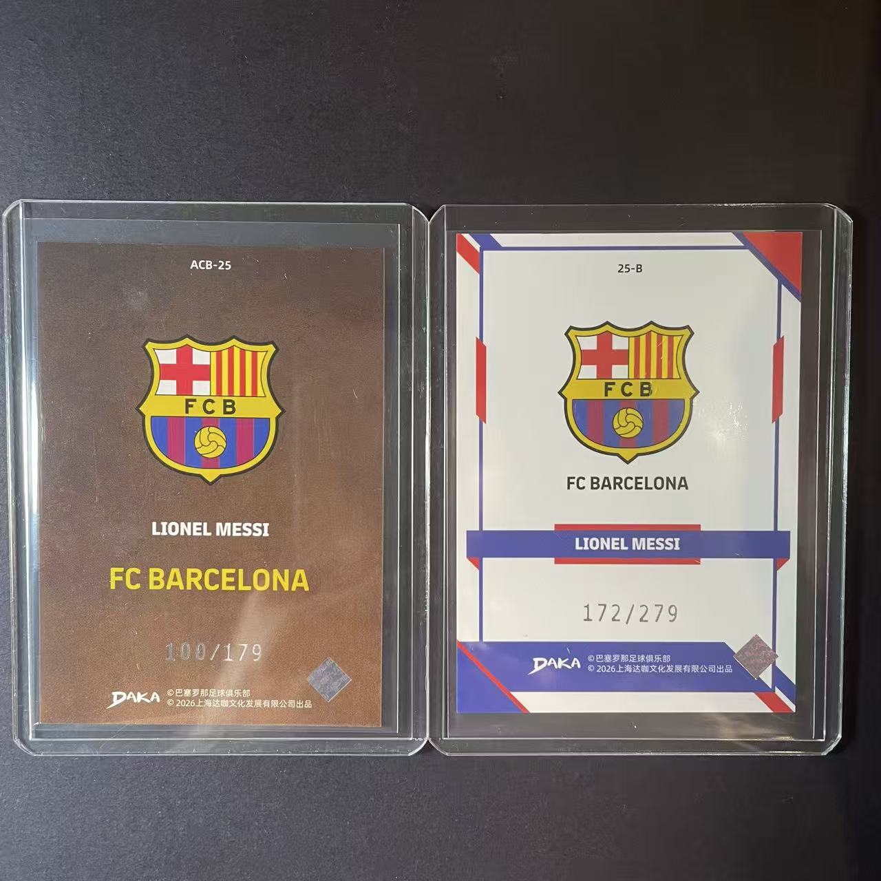 2026 DAKA FC BARCELONA Lionel Messi 达咖 巴萨队盒 庆祝选图 阿根廷 迈阿密国际 巴黎 279编 179编 lot不保卡品 洛北拍卖 433-PG&