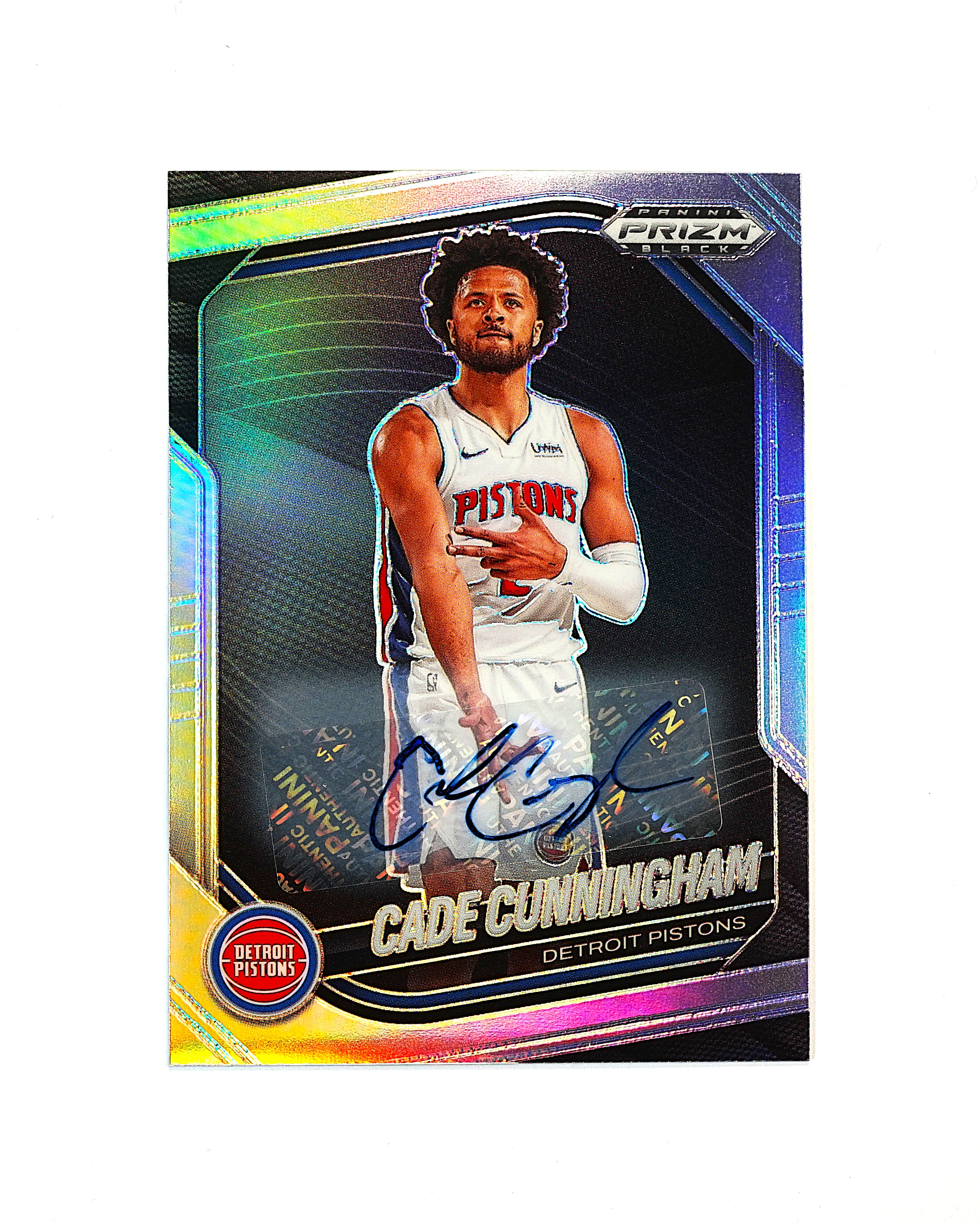 2024-25 Panini Prizm Black Cade Cunningham 凯德 康宁汉姆 签字 银折 招牌动作 正base签 活塞 坎宁安 凑套专收必备 墨迹如图卡品微瑕如图【DD】第二张