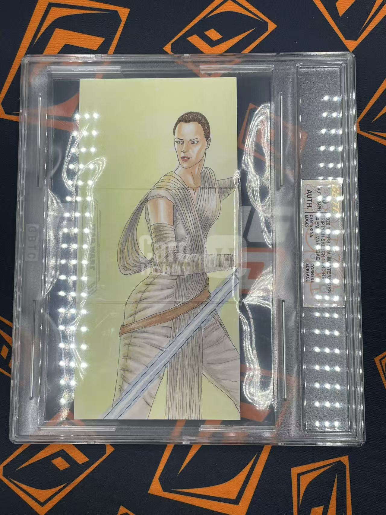 2020 Star Wars Topps 星球大战 Masterwork 大师杰作 手绘卡 Sketch 【缇缇代拍】 GBTC公博评级10分签字 1/1编 ofo 小书 蕾伊 Rey 画师签 天空城