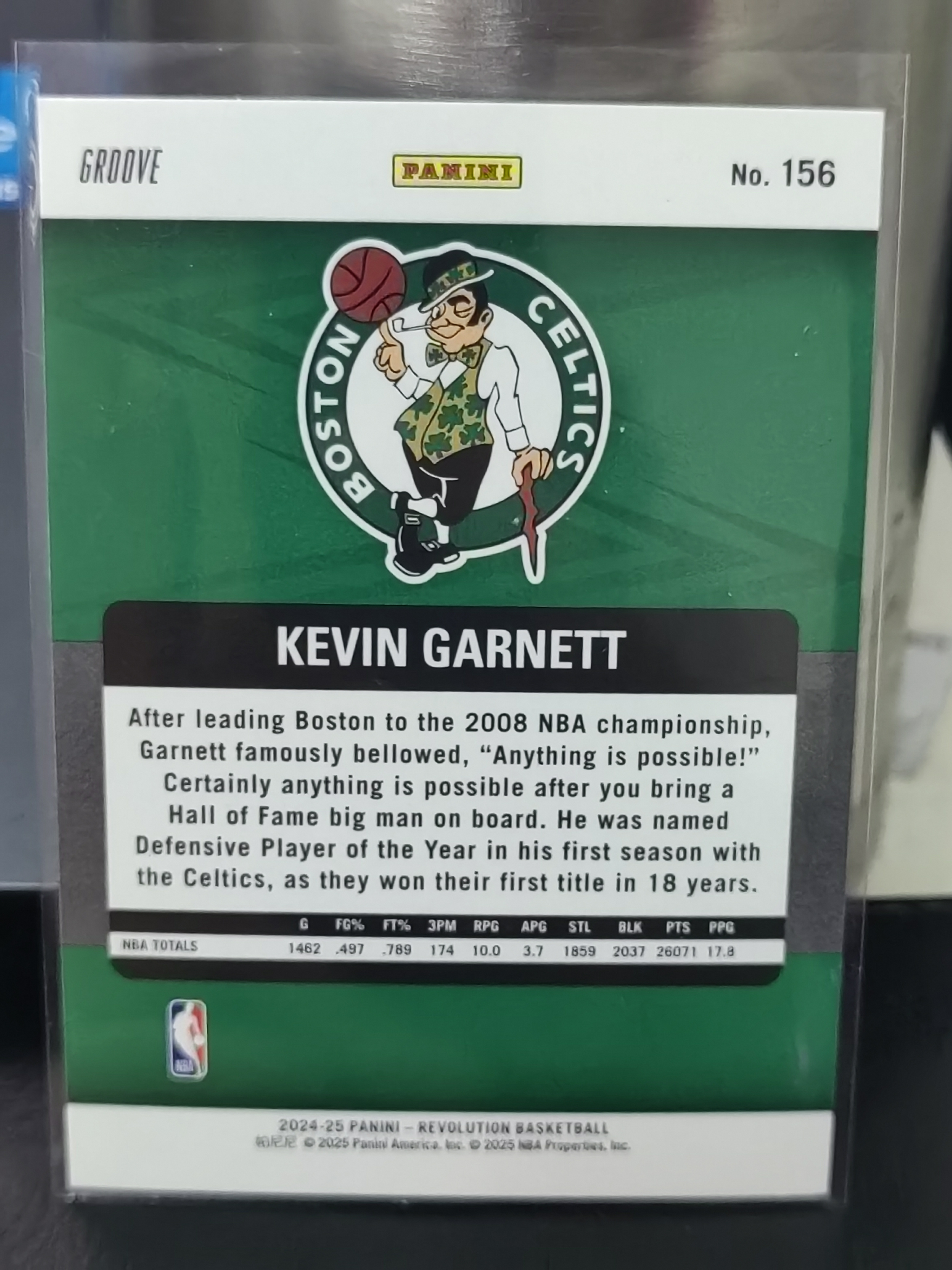 2024-25 Panini Revolution Kevin Garnett 革命 圈圈折 传奇 凯文加内特 凯尔特人 篮 白边白角 不保卡品 卡品如图