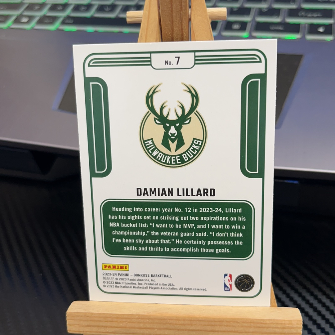 2023-24 Panini Donruss Damian Lillard 达米安 利拉德 雄鹿 杜蕾斯系列 特卡 卡品如图 凑图必备 值得收藏!免费代卖!