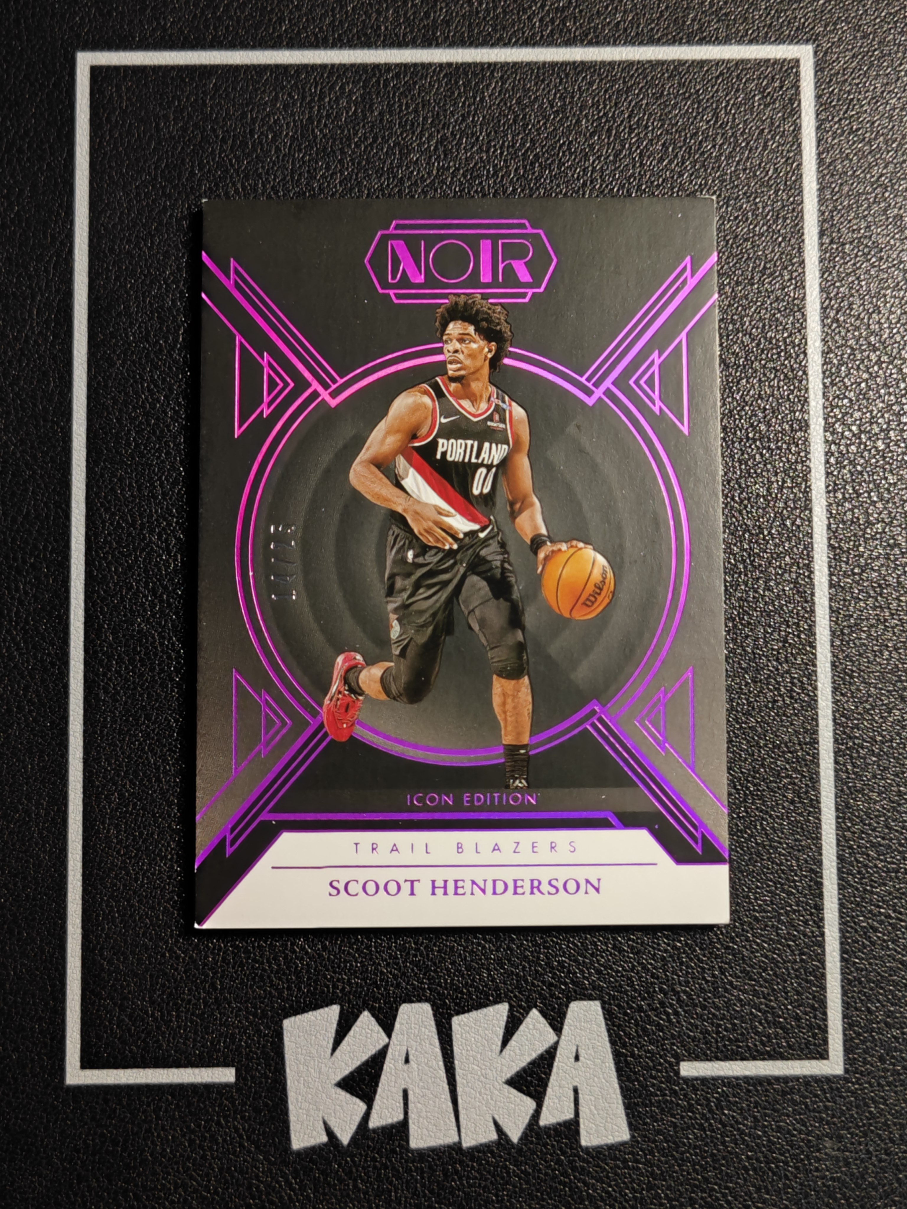 【KAKA】2024-25 Panini Noir Scoot Henderson 诺尔 开拓者 斯库特 亨德森 25编 紫平行 轻印如图 景艺