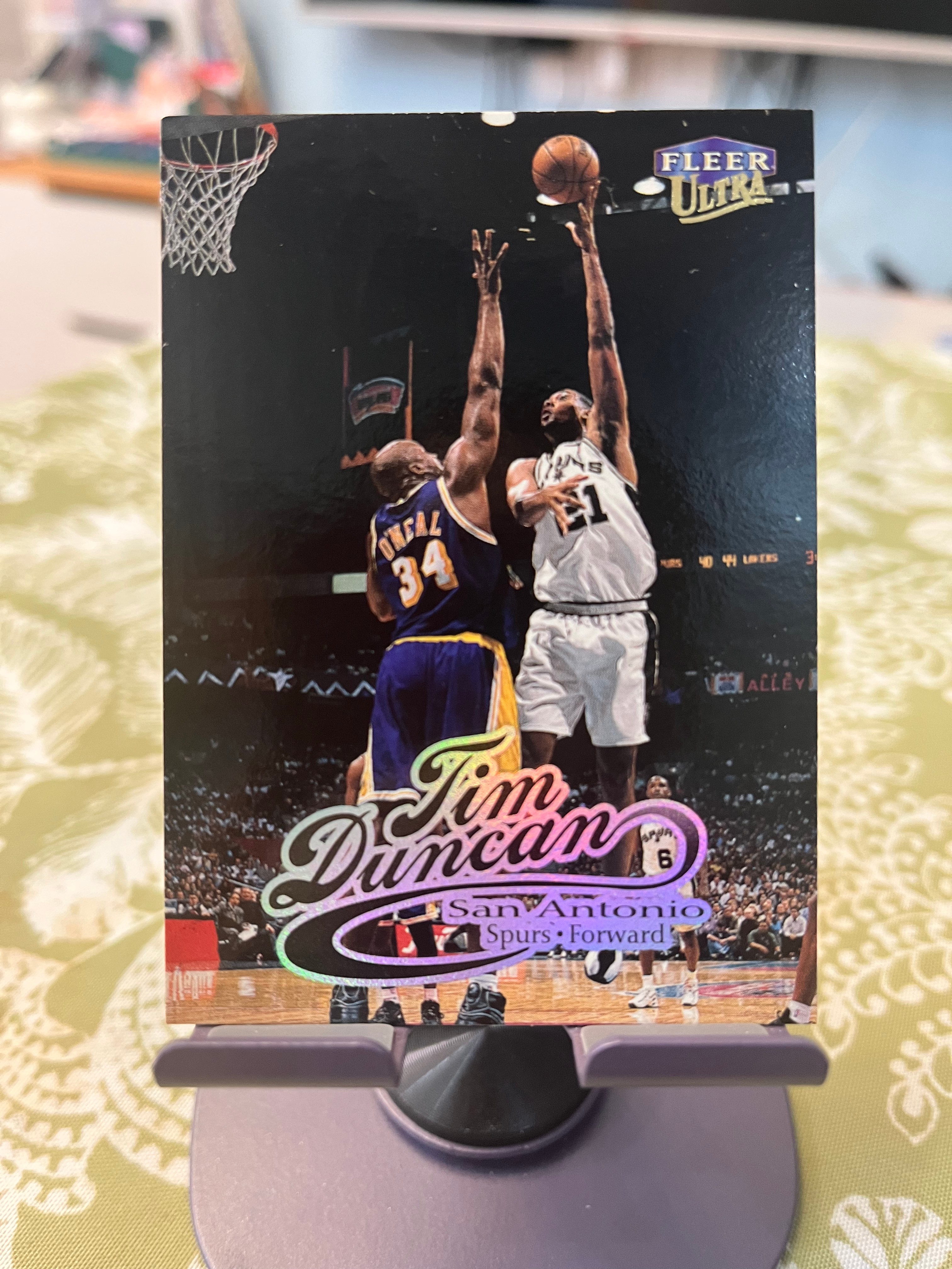1999 Fleer 老卡 老特 Tim Duncan 蒂姆 邓肯 石佛 马刺【折射 佛鲨对决 ULTRA】【边角瑕疵如图 介意勿拍】#1010