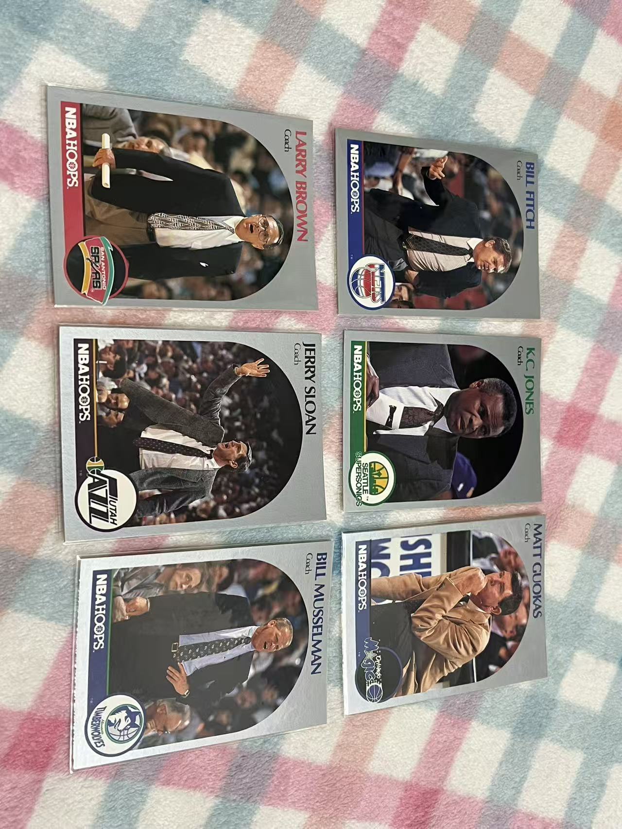 1990 NBA NBA Hoops 15张打包 拉里布朗 杰里·斯隆 唐尼尔森 昂塞尔德等【教练特卡 老人 老卡 老特】#793