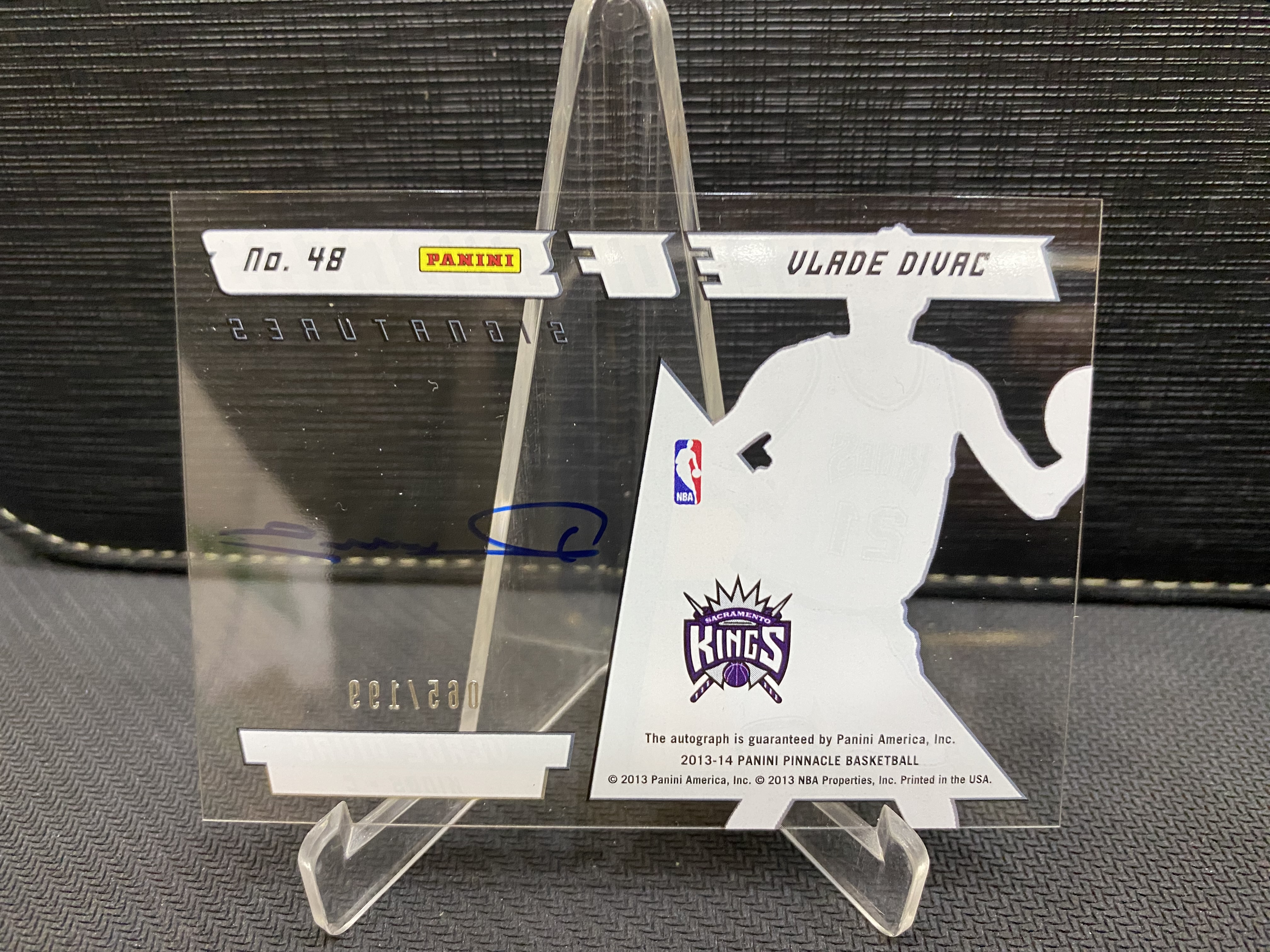2013-14 Panini Pinnacle Vlade Divac 巅峰 国王 199编 大比例 维拉蒂 迪瓦茨 卡签 签字 胶片签 收藏必备 卡品如图 -老道-【乌苏拍卖】
