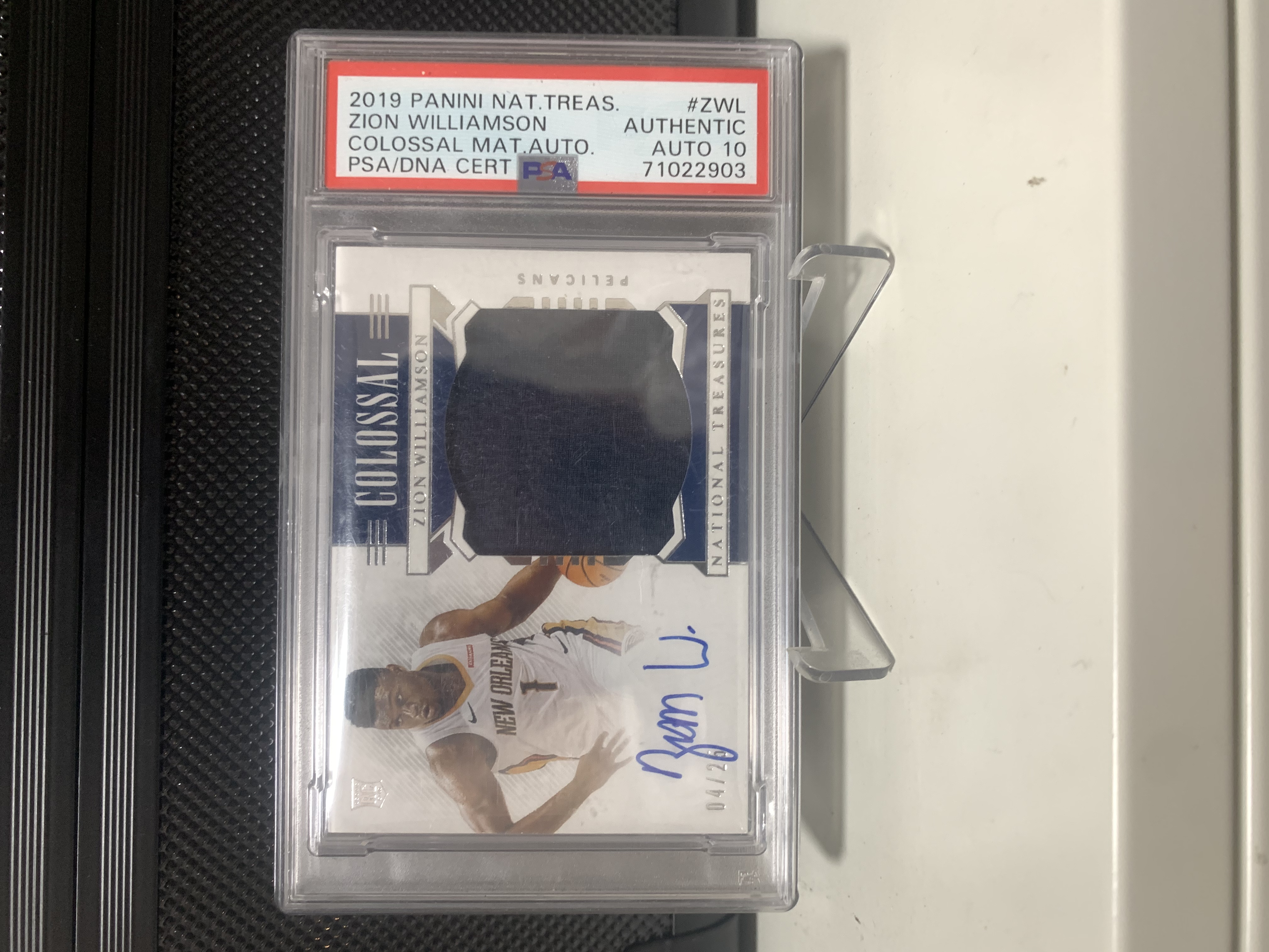 2019-20 Panini National Treasures Zion Williamson RC 国宝 鹈鹕 锡安 威廉森 新秀 25编 RPA RJA 卡签 签字 PSA10分 胖虎未来超巨