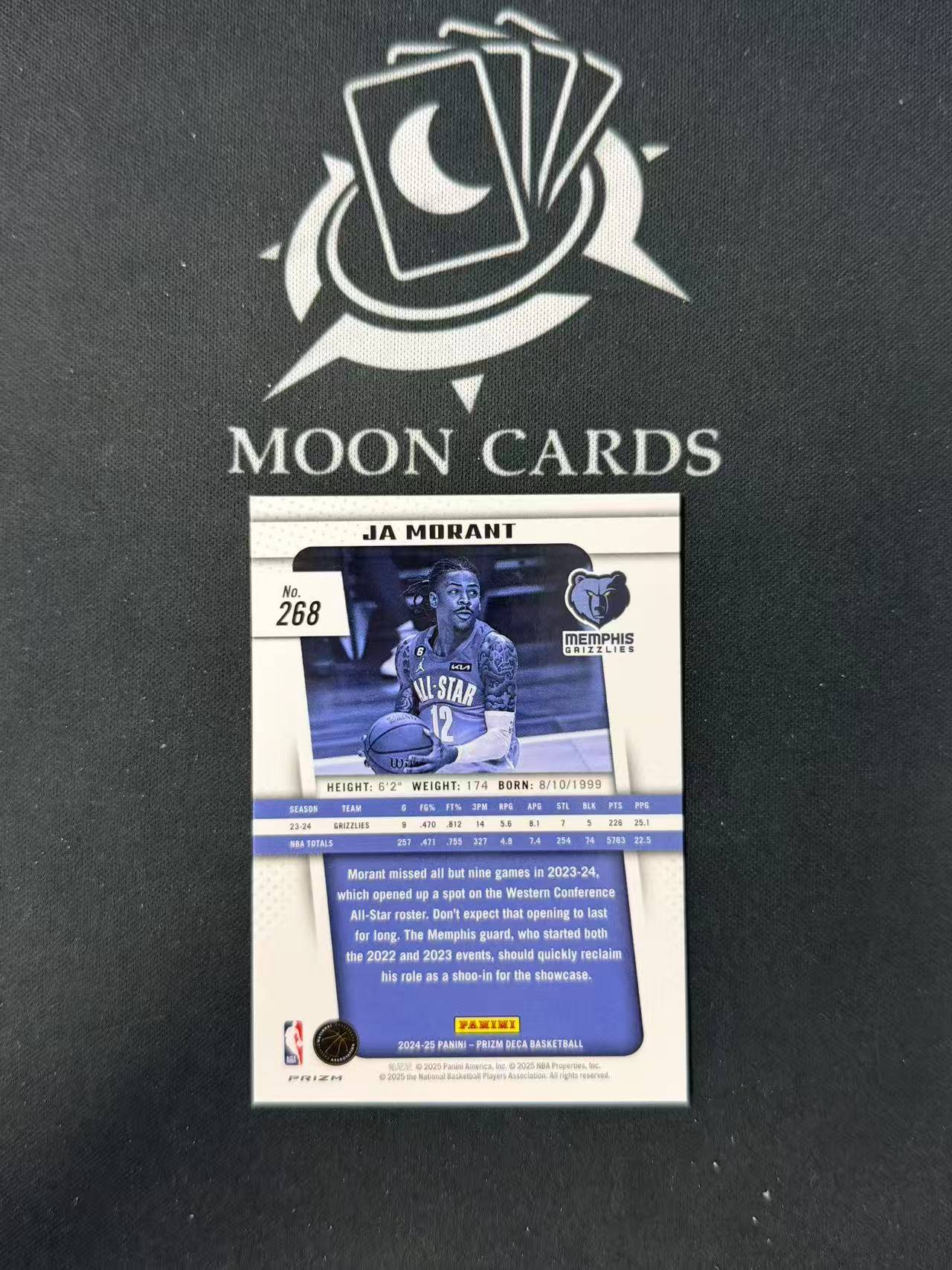 【梦卡拍卖】2024-25 Panini Prizm Ja Morant DECA 贾 莫兰特 灰熊 全明星 银折 PZ 细节如图 #DD# A99