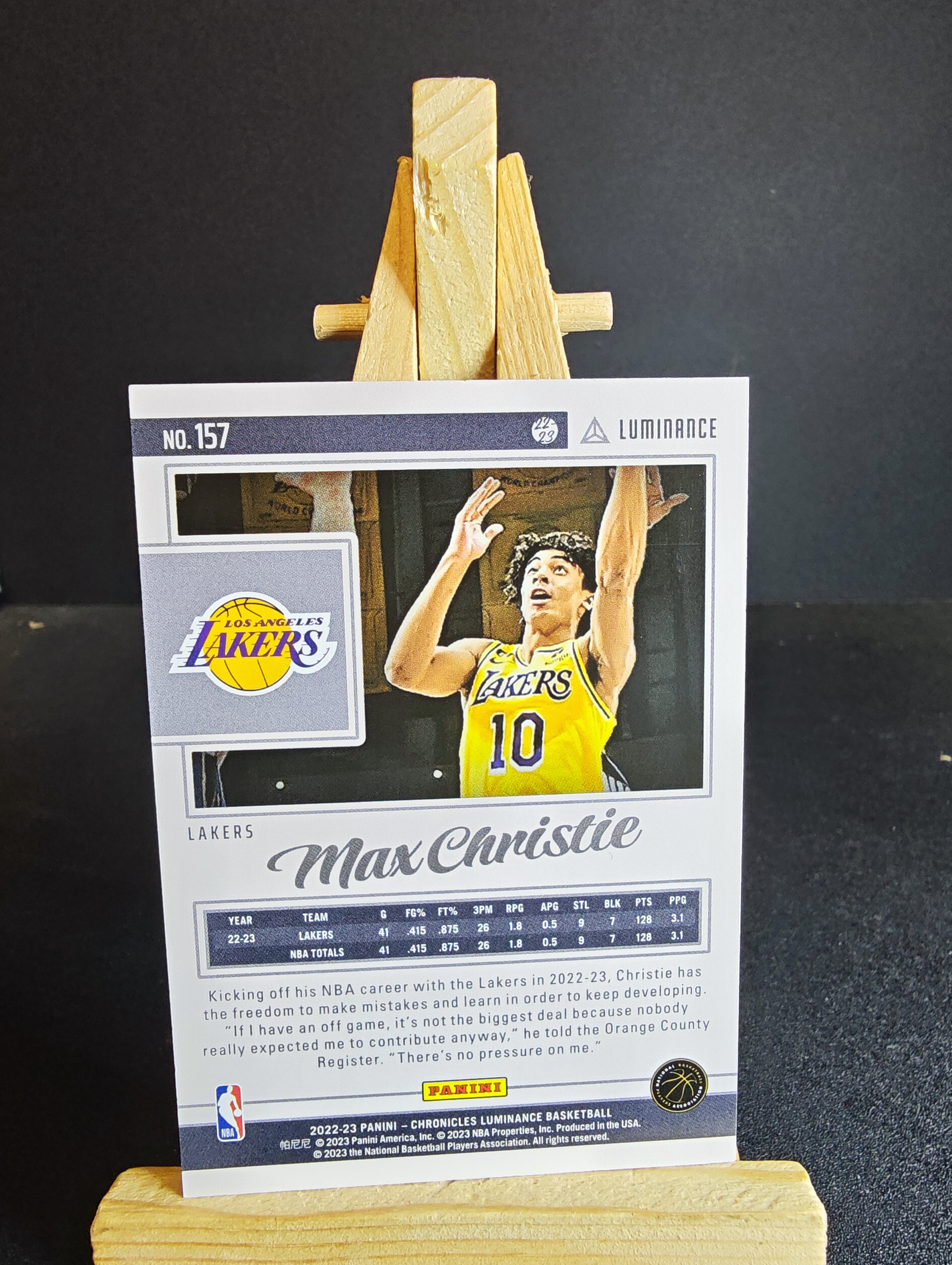 2022-23 Panini Chronicles Max Christie RC 编年史 马克思 克里斯蒂 新秀 特卡 149编 卡品如图 91代拍