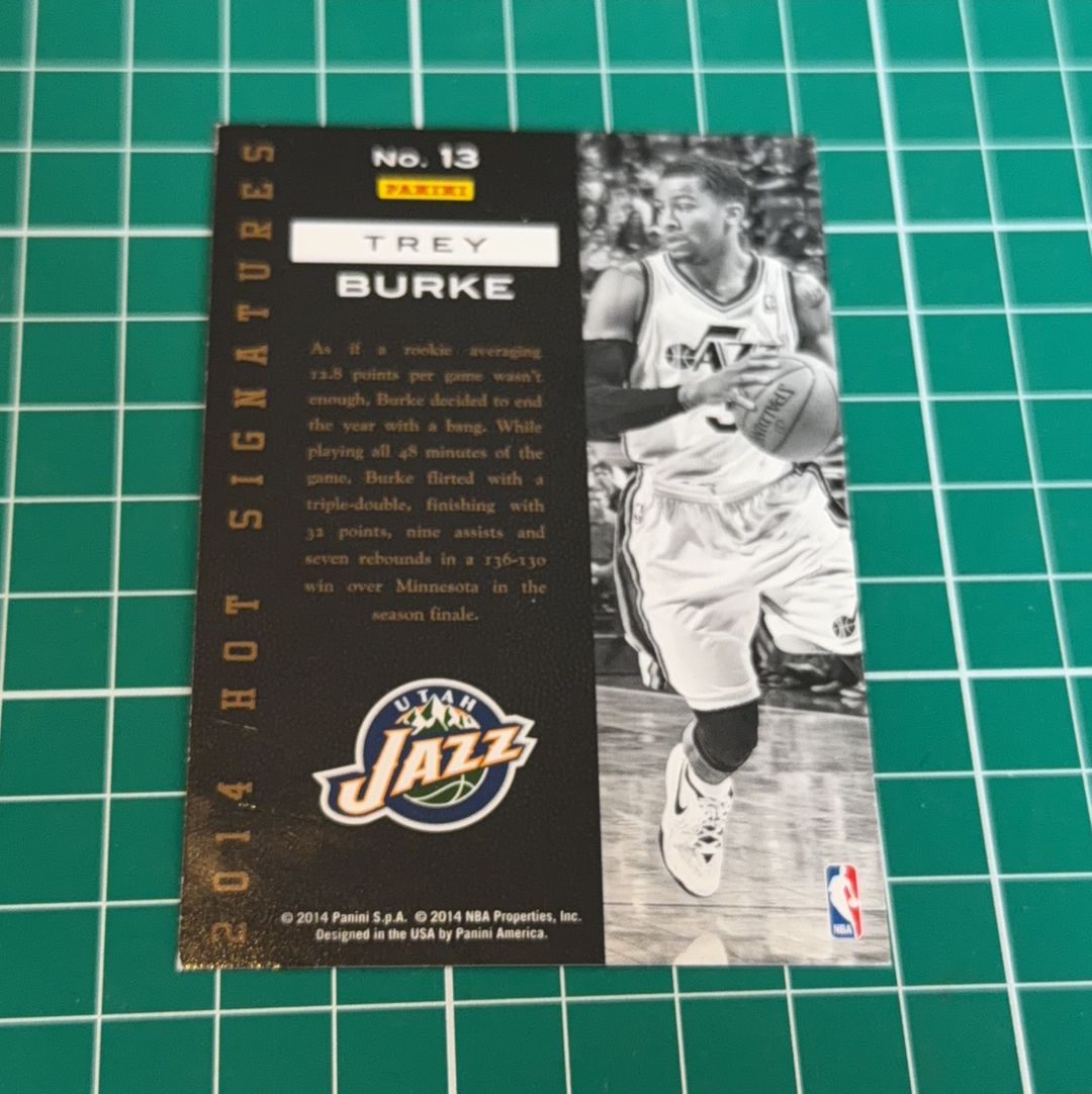 2014-15 Panini Americana Trey Burke S.p.a.特雷伯克 金签卡 签名 签字 烫金印签 十年老卡 绝版卡 稀有大比例