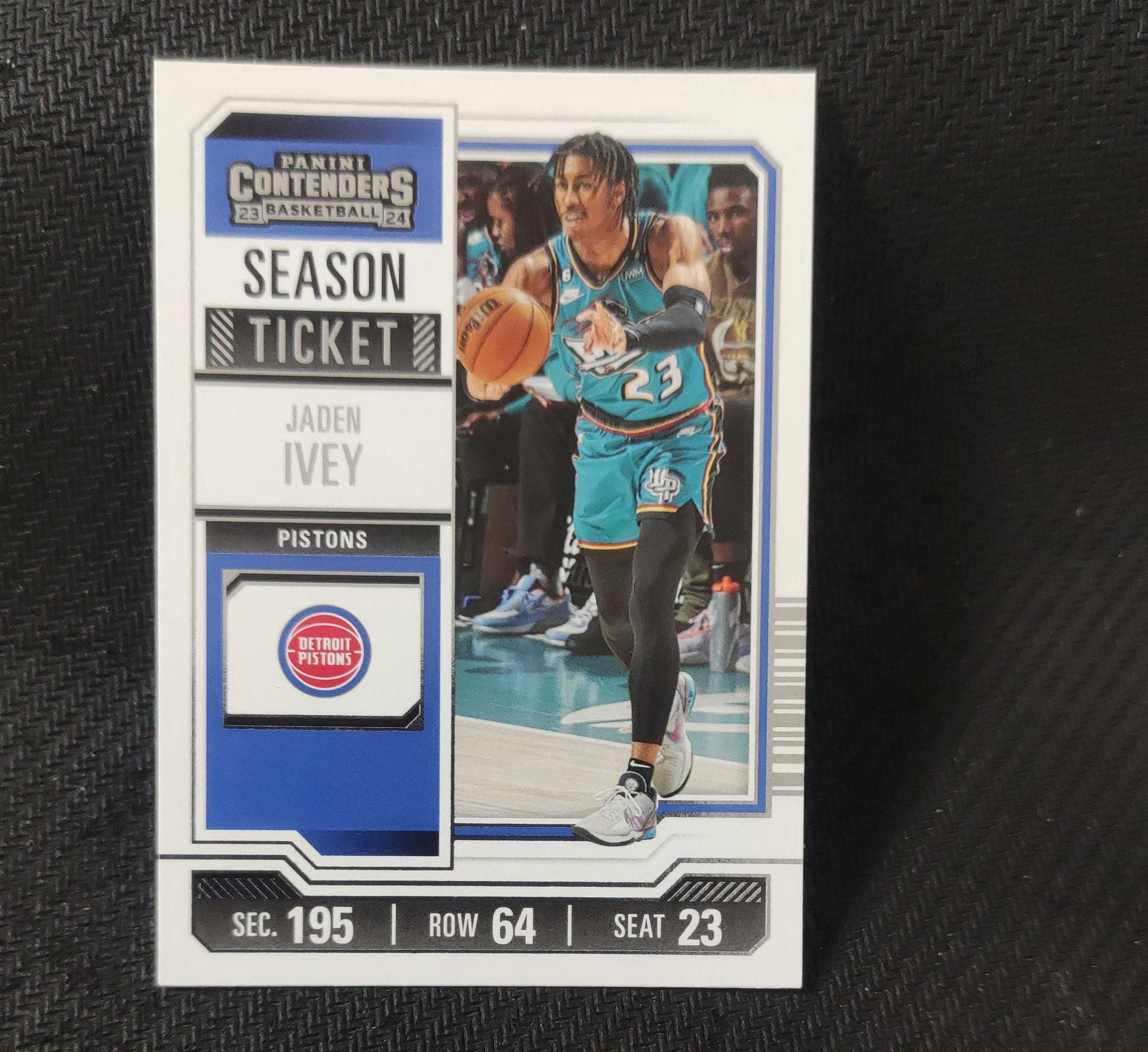 2023-24 Panini Contenders Jaden Ivey 杰登 艾维 活塞队 no.44 凑套必备 可累计 回收球星卡