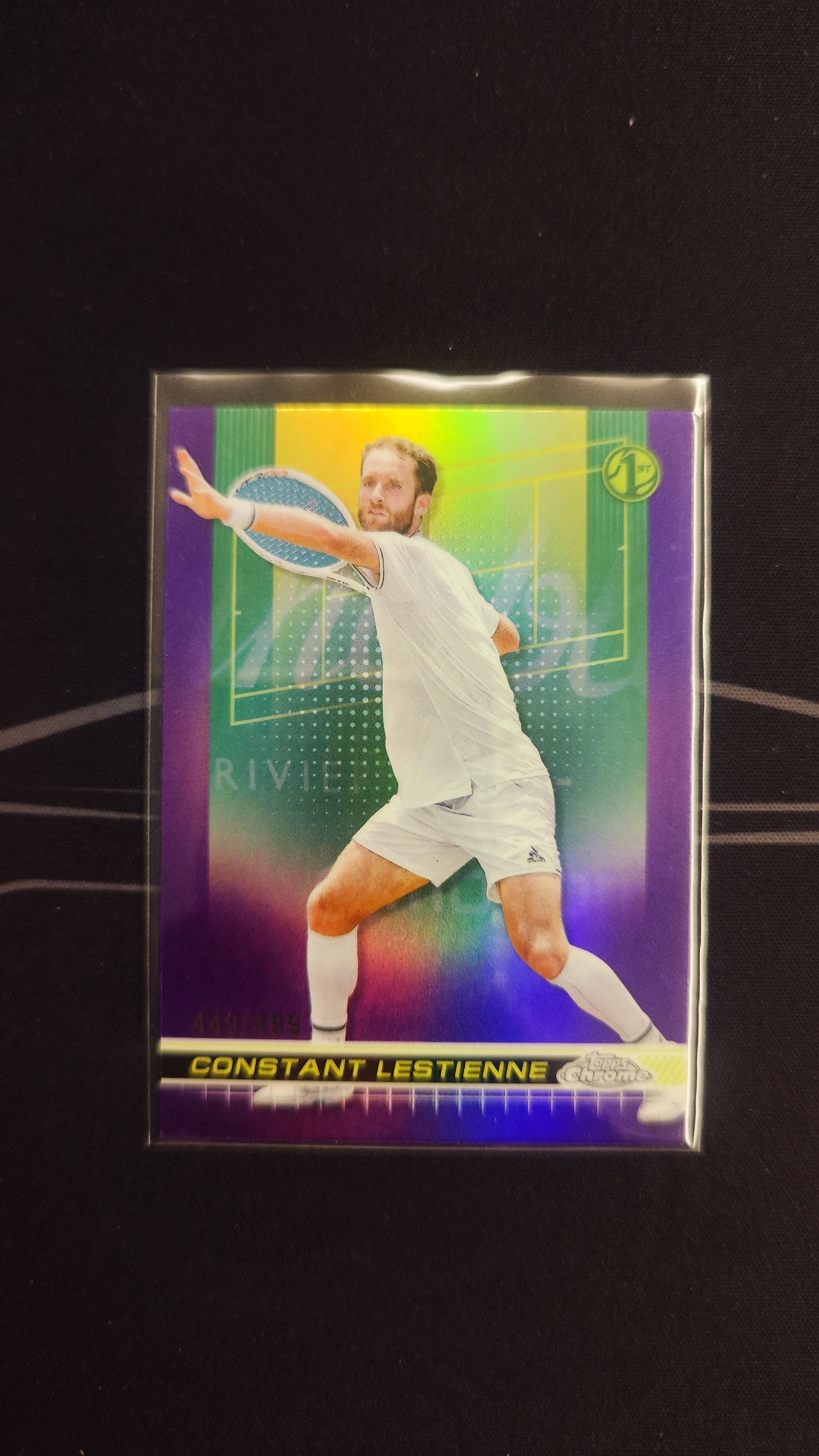 2024 Topps Chrome Constant Lestienne 康斯坦 莱斯蒂耶纳 /499 折射 TC网球元年 1ST 法国名将  #62 卡如图 俊廷