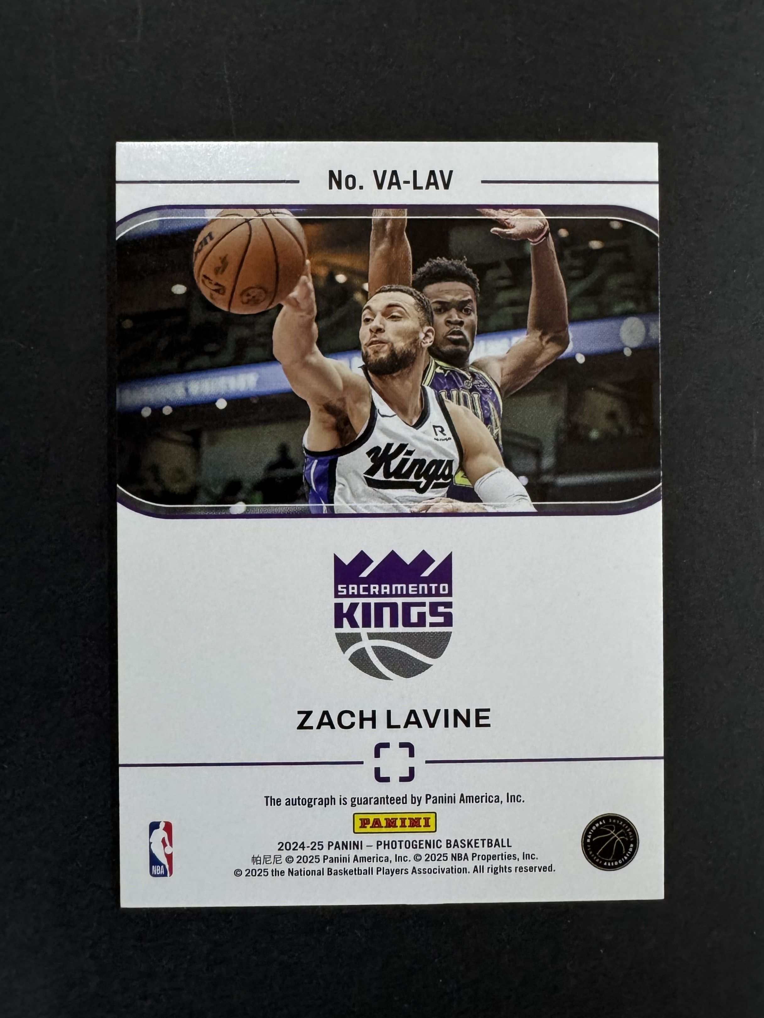 2024-25 Panini Photogenic Zach LaVine #VA-LAV 扎克 拉文 上镜 签字 银折 29/75编 贴签 卡品如图