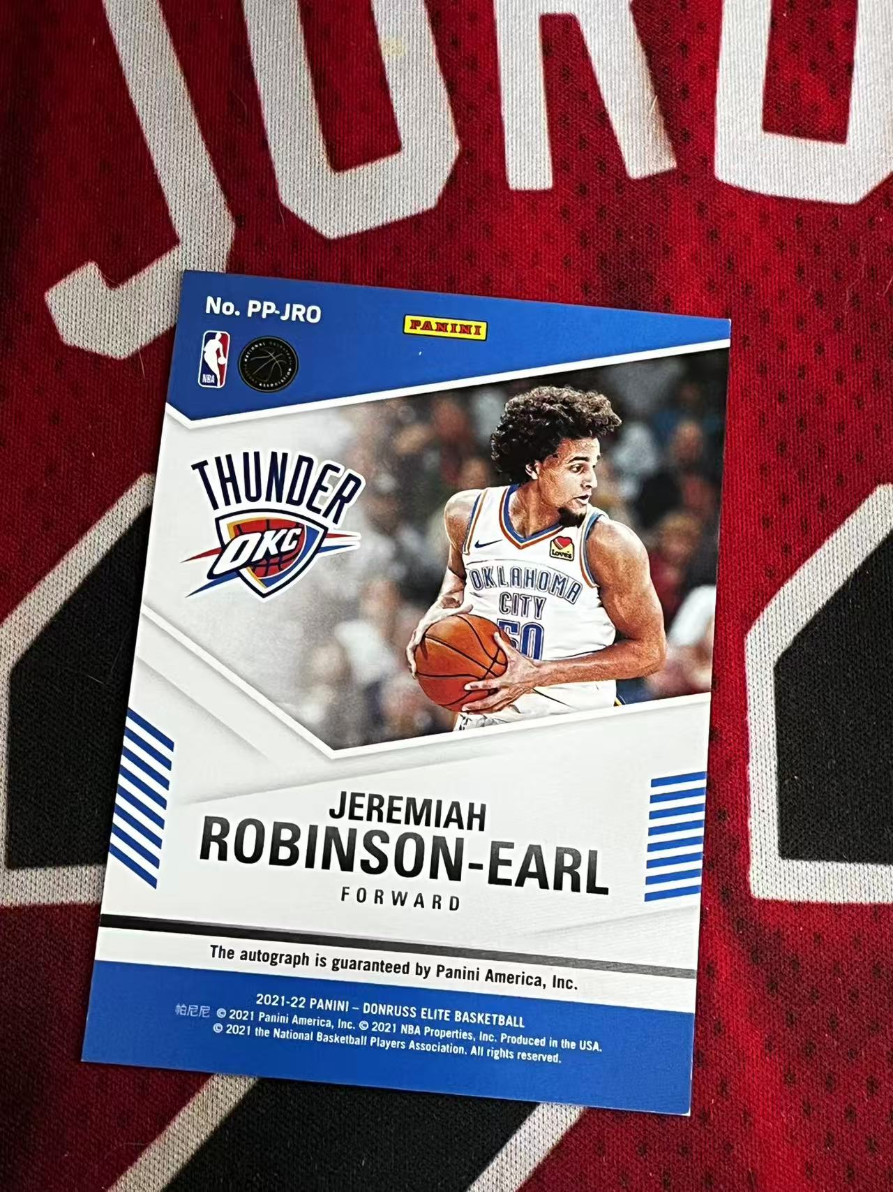 【接寄拍】2021-22 PANINI ELITE 精英系列 雷霆 新秀RC 杰迈里亚罗宾逊厄尔 149编 签字卡 卡签 笔友签 专收凑套必备【烂臭嘴拍卖】