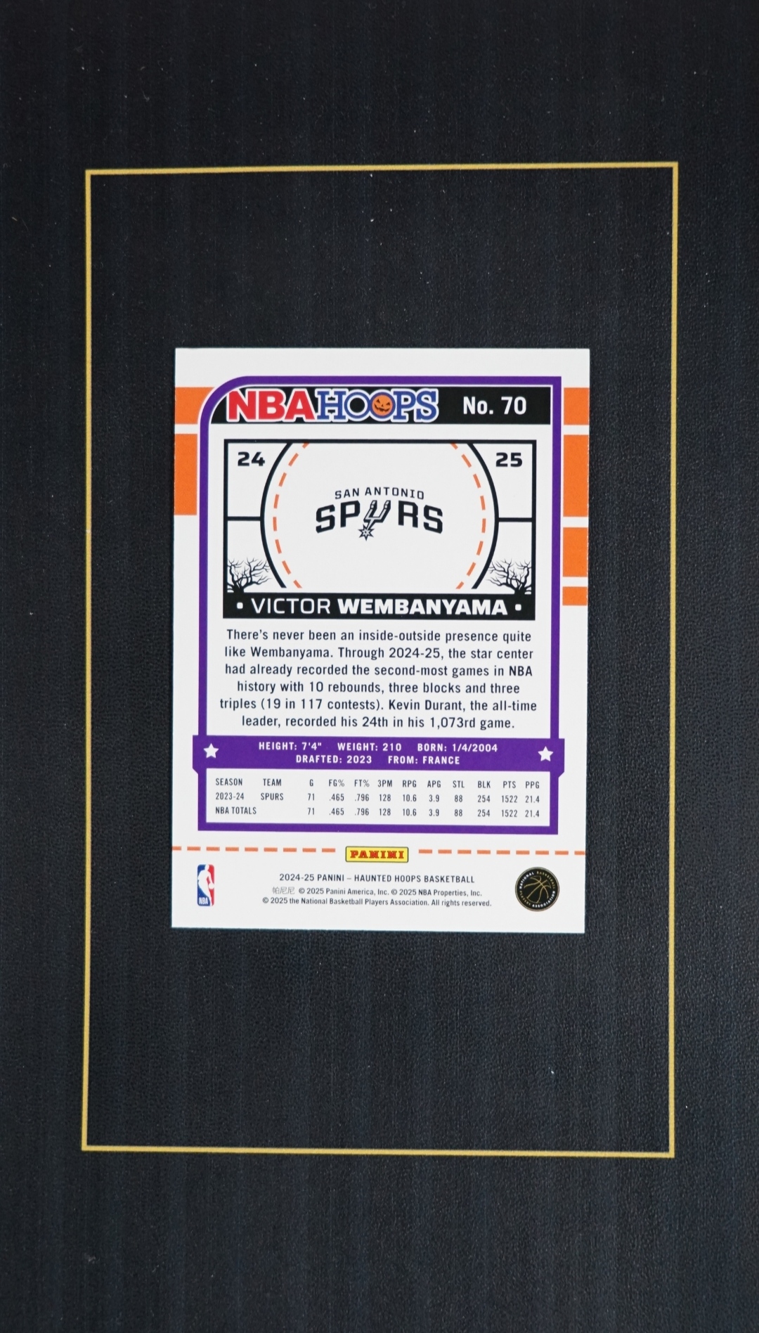 2024-25 Panini NBA Hoops Victor Wembanyama 马刺 文班亚马 蛛网折 折射 万圣节特卡 怒吼 庆祝选图 大比例 卡品如图 ebay有价 选图暴力炸裂值得收藏