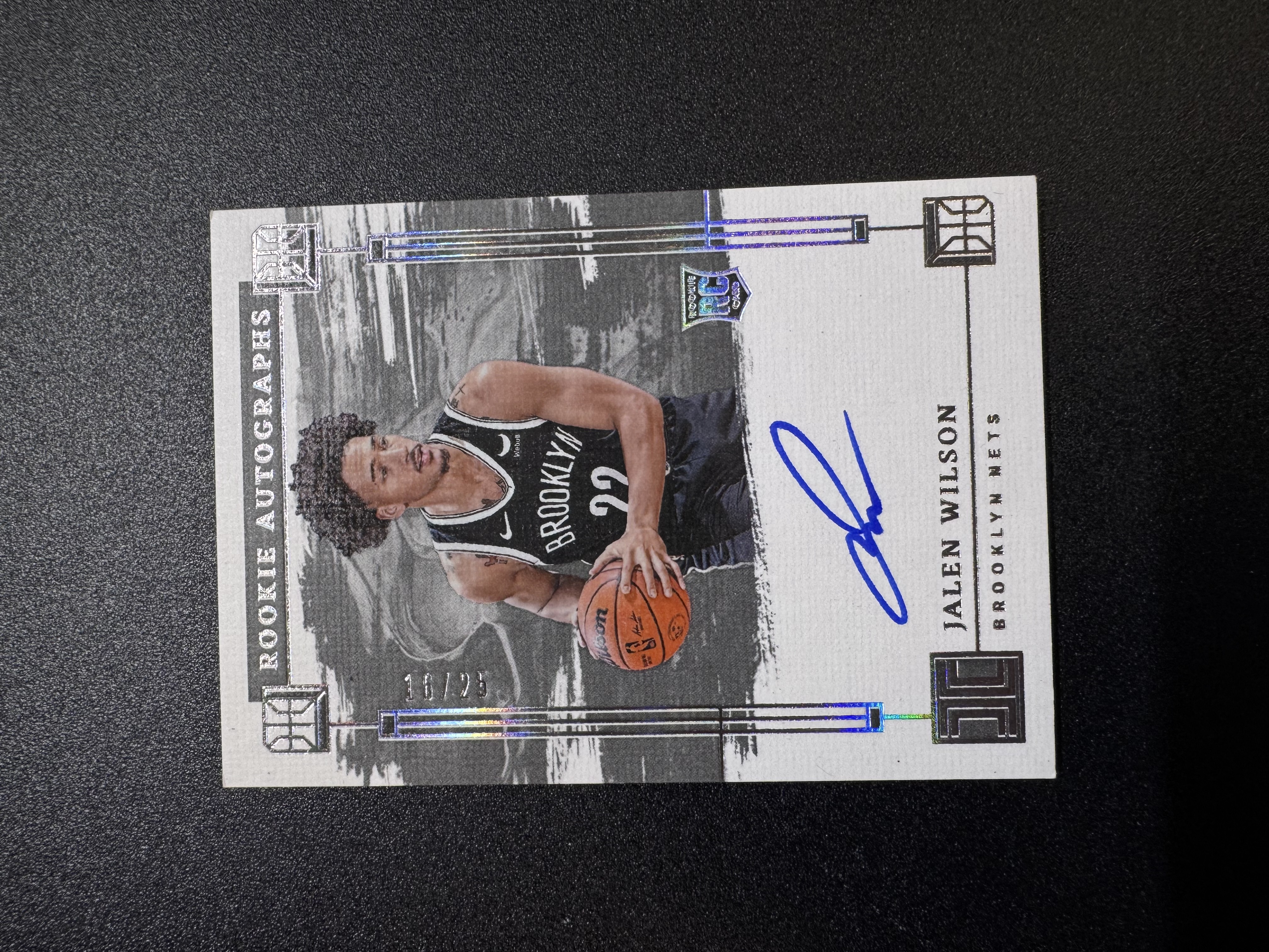 2023-24 Panini Impeccable Jalen Wilson RC 杰伦 威尔逊 篮网 新秀 小真金 RA 签字 卡签 16/25编 闪版