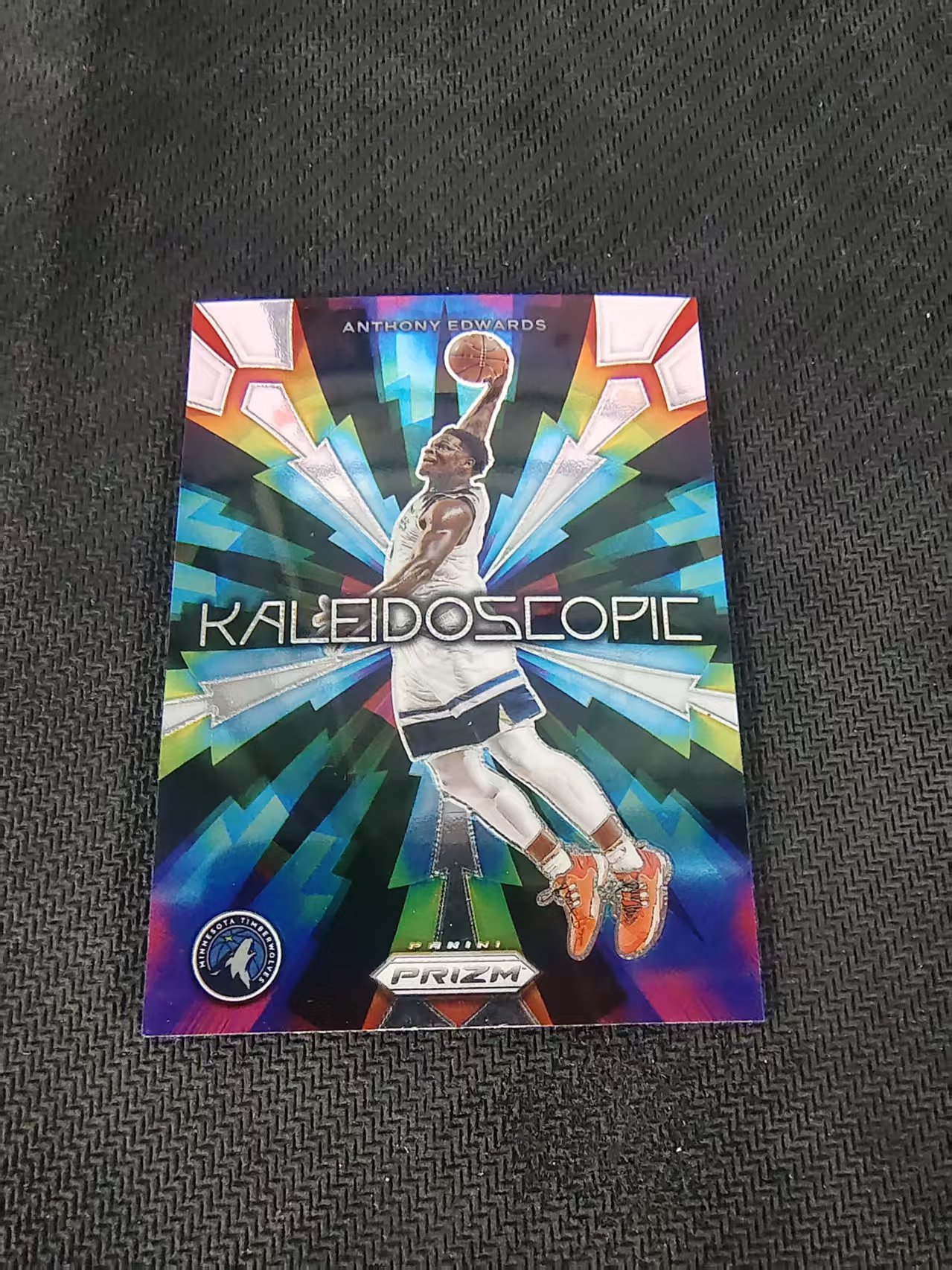 【可合并,不累计】2023-24 Panini Prizm Anthony Edwards 森林狼 安东尼 爱德华兹 狼王 万花筒特卡 PZ 划痕 边角微瑕 介意勿拍 #14