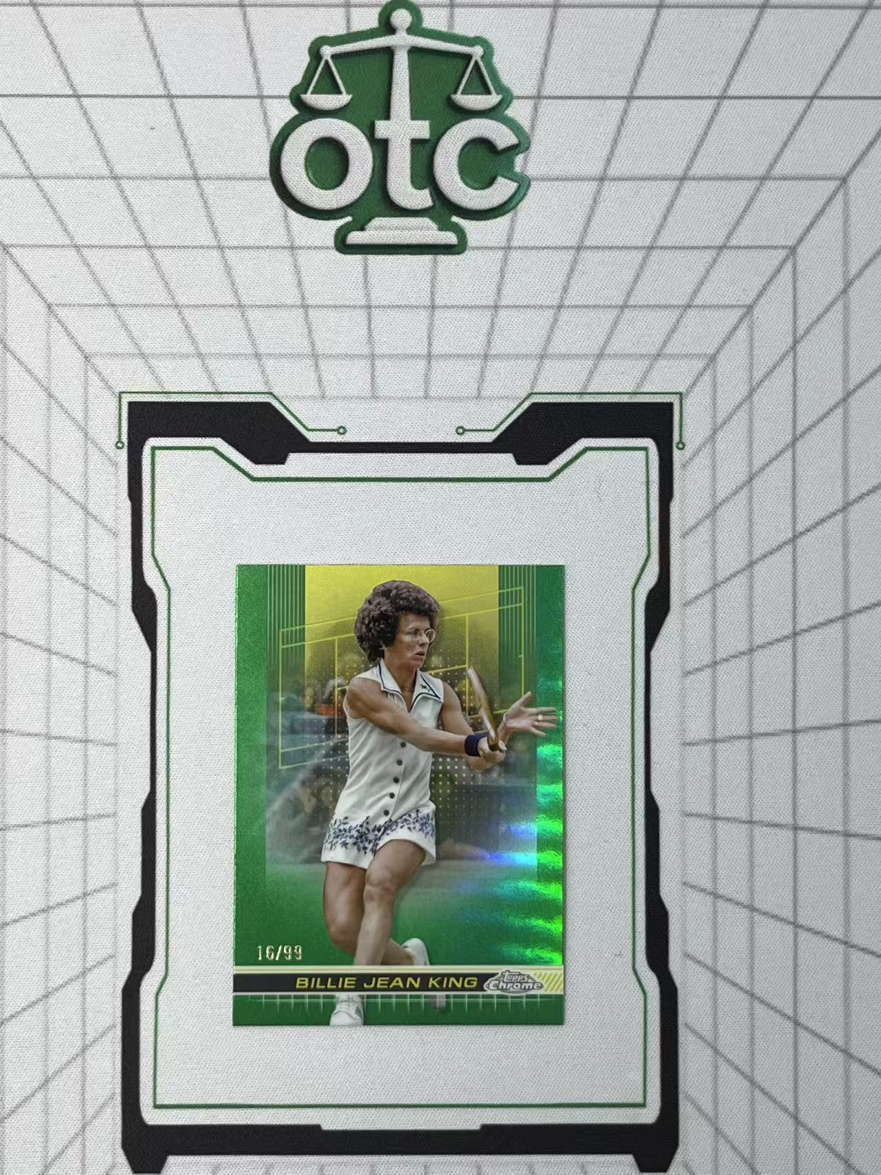 2024 Topps Chrome Billie Jean King 【盎司收藏】网球 比利 简 金 美国 99编 绿折 美国 女子网坛历史上最伟大的球员之一 JJ27