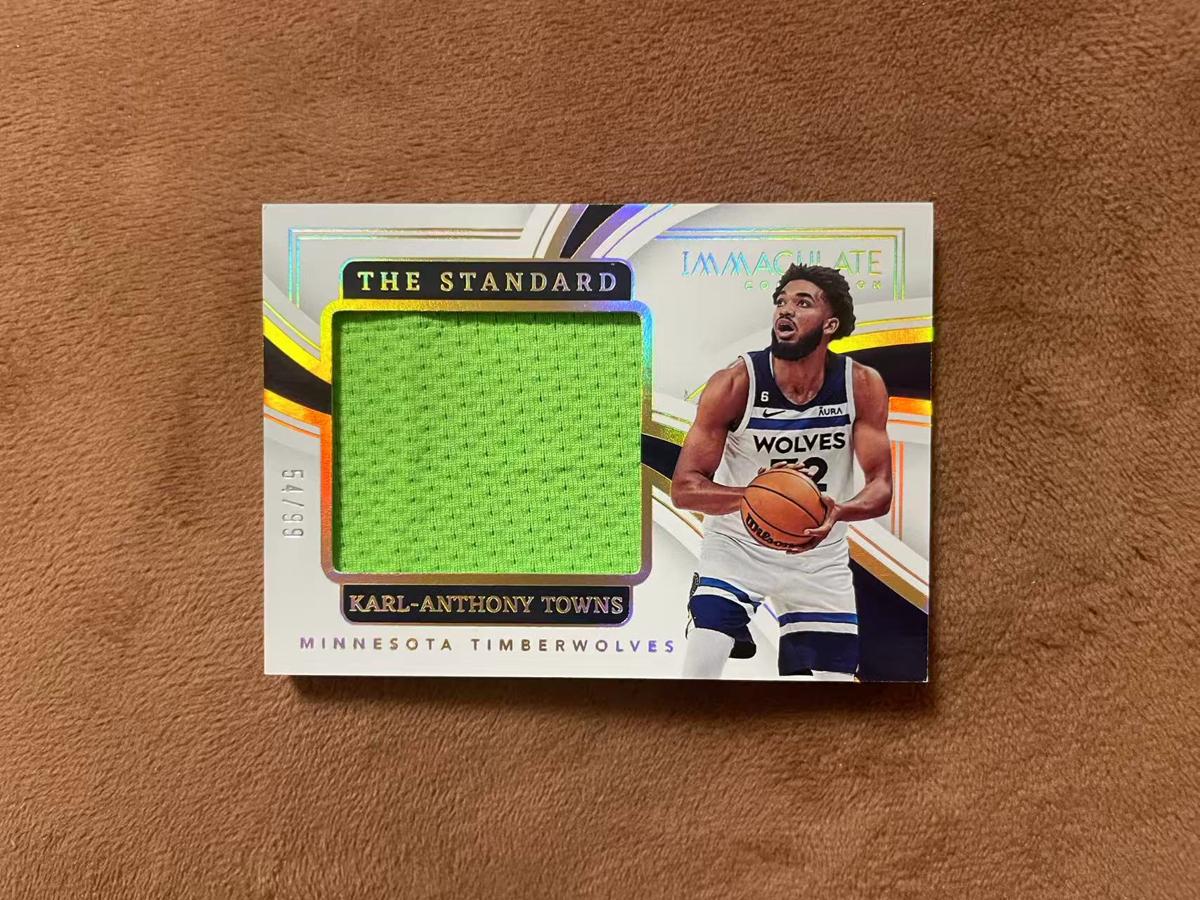 2022-23 Panini Immaculate Karl Anthony Towns imm爱咪咪 森林狼 唐斯 小熊软糖 全明星三分王The Standard大窗GU球衣 落场切割 99编【z】