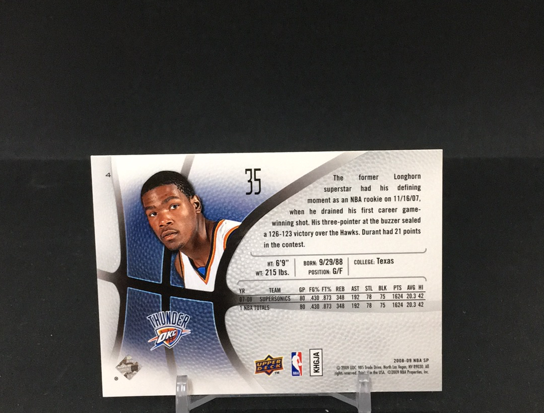 【DC拍卖】11.07 CR7 UD SP 现今联盟门面球员 未来名人堂巨星 KD 死神 凯文 杜兰特